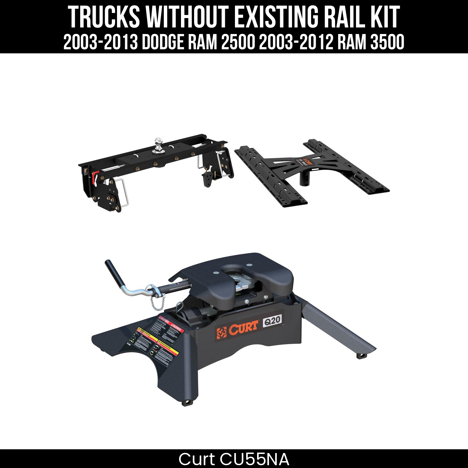 Double Lock Gooseneck Hitch,Under-Bed Gooseneck Install Brackets,X5 Gooseneck-5th Wheel Adapter,Q20 5th Wheel Hitch Head
