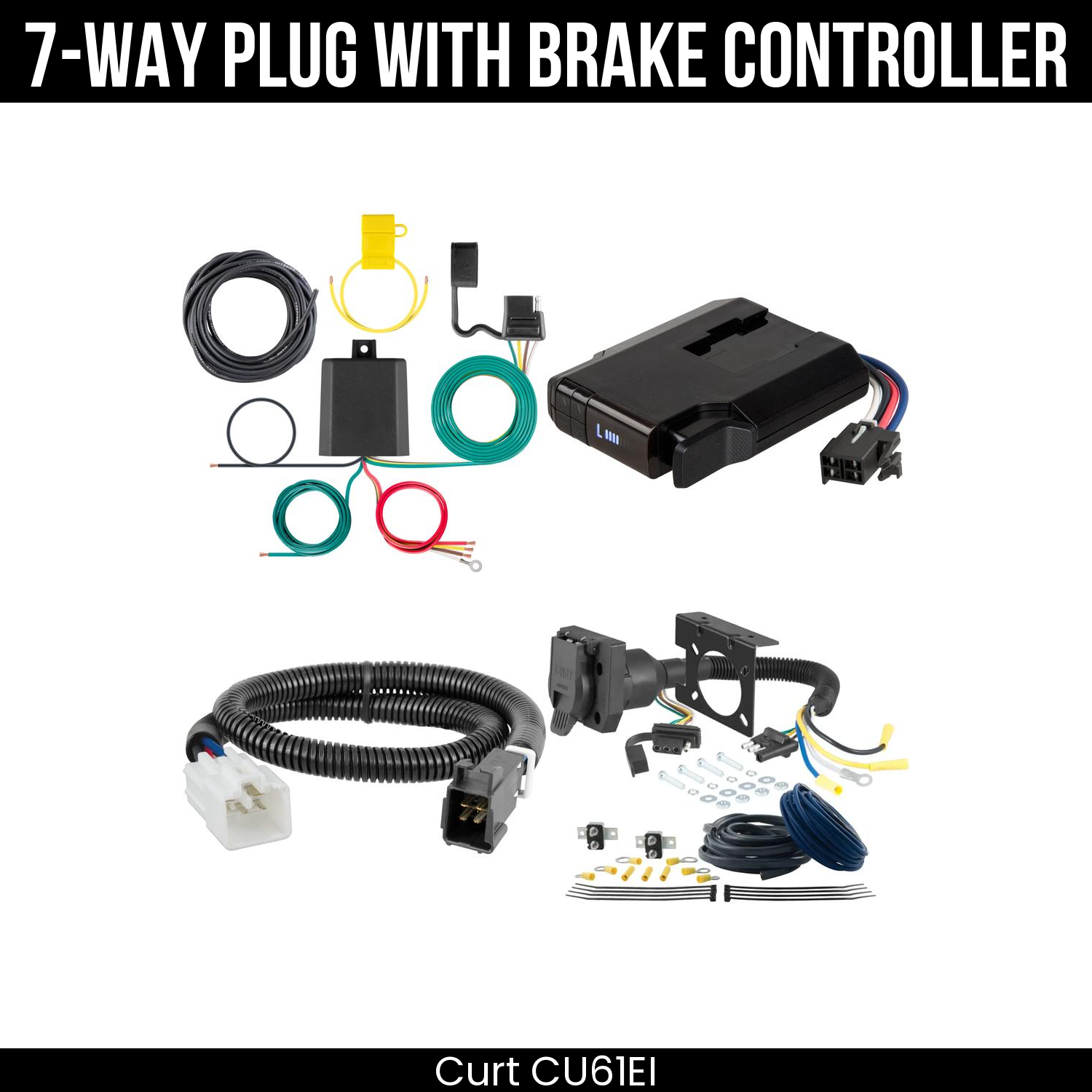 Trailer Wiring 7-Way Plug w/ Bracket , Venturer Brake Control