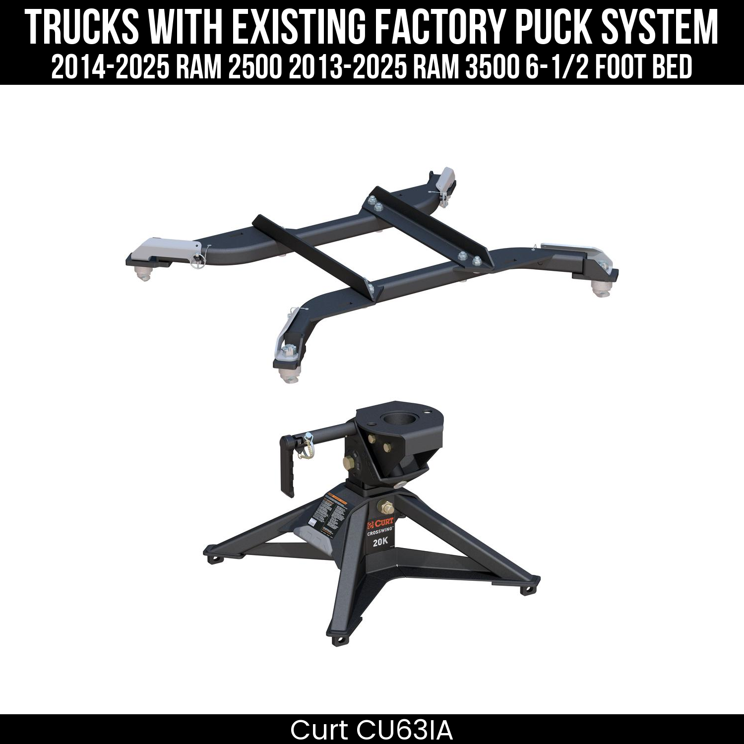 Puck System 5th Wheel Roller Adapter,CrossWing 5th Wheel Hitch