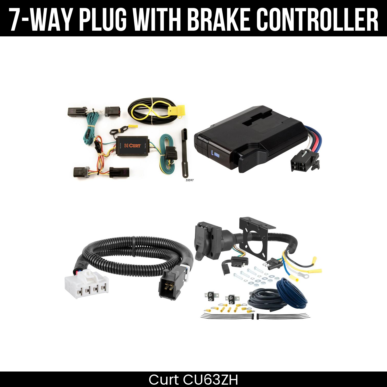 Trailer Wiring 7-Way Plug w/ Bracket , Venturer Brake Control