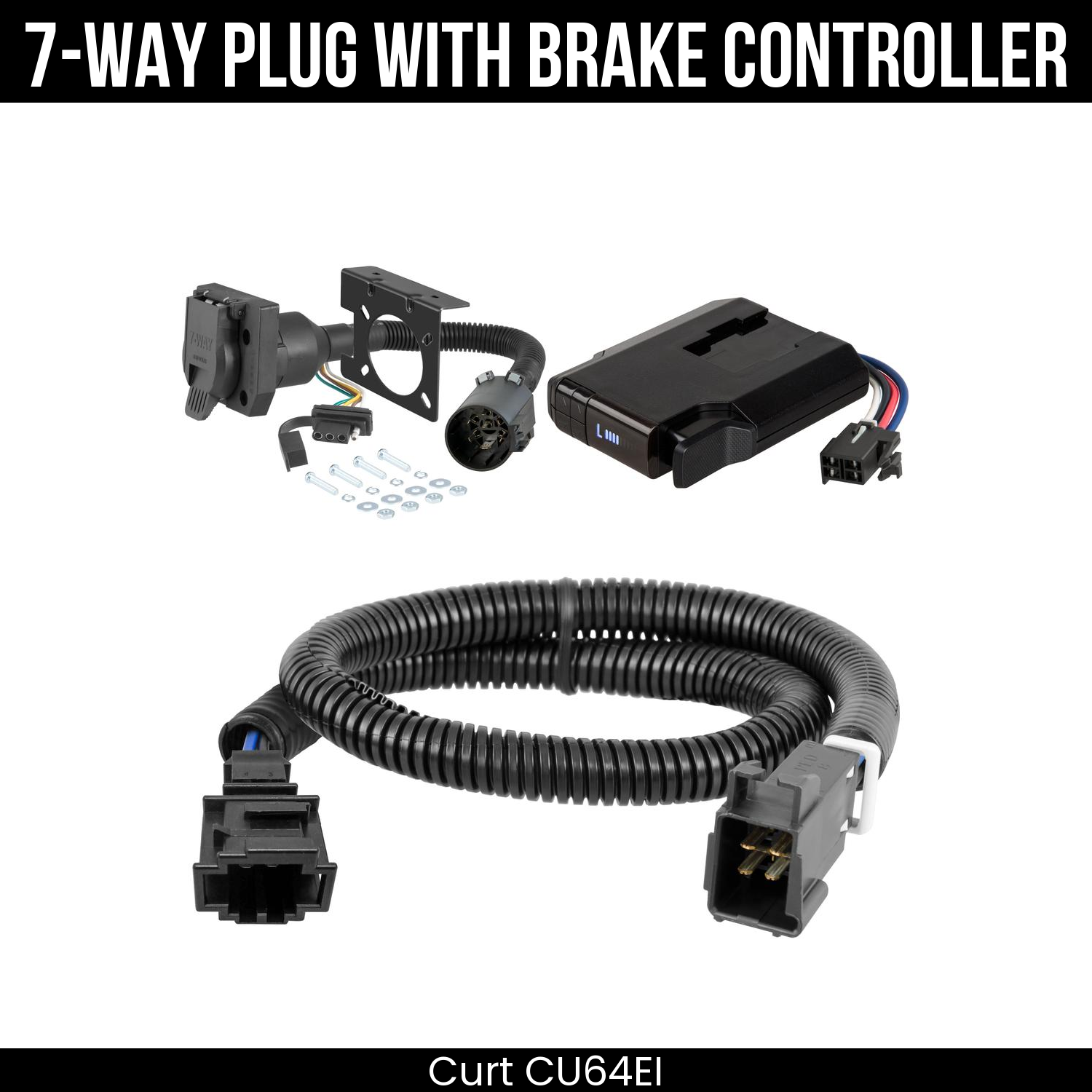 Trailer Wiring 7-Way Plug w/ Bracket , Venturer Brake Control
