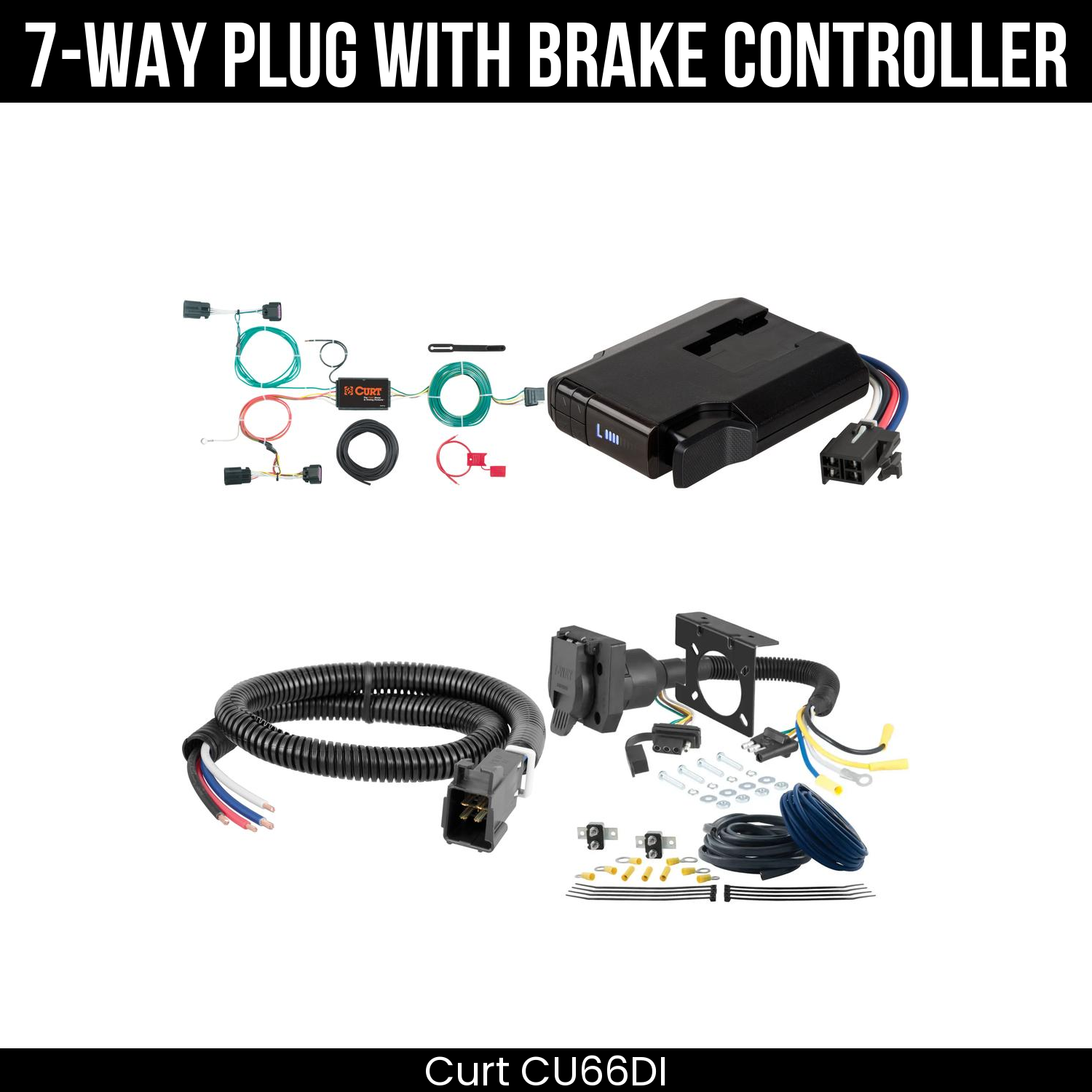 Trailer Wiring 7-Way Plug w/ Bracket , Venturer Brake Control