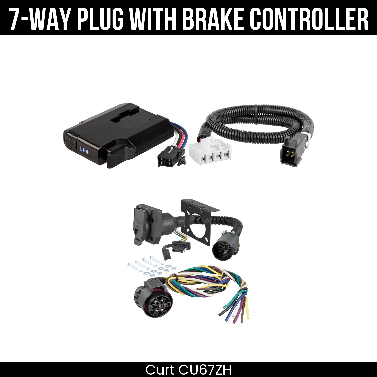 Trailer Wiring 7-Way Plug w/ Bracket , Venturer Brake Control