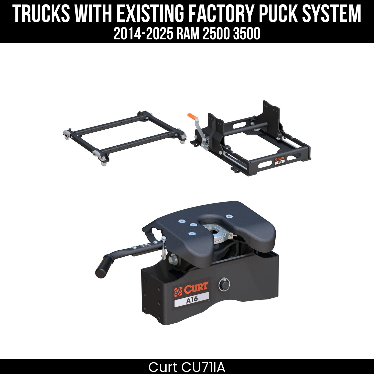 Puck 5th Wheel Adapter,S20 5th Wheel Slider 20K,A16 5th Wheel Hitch Head