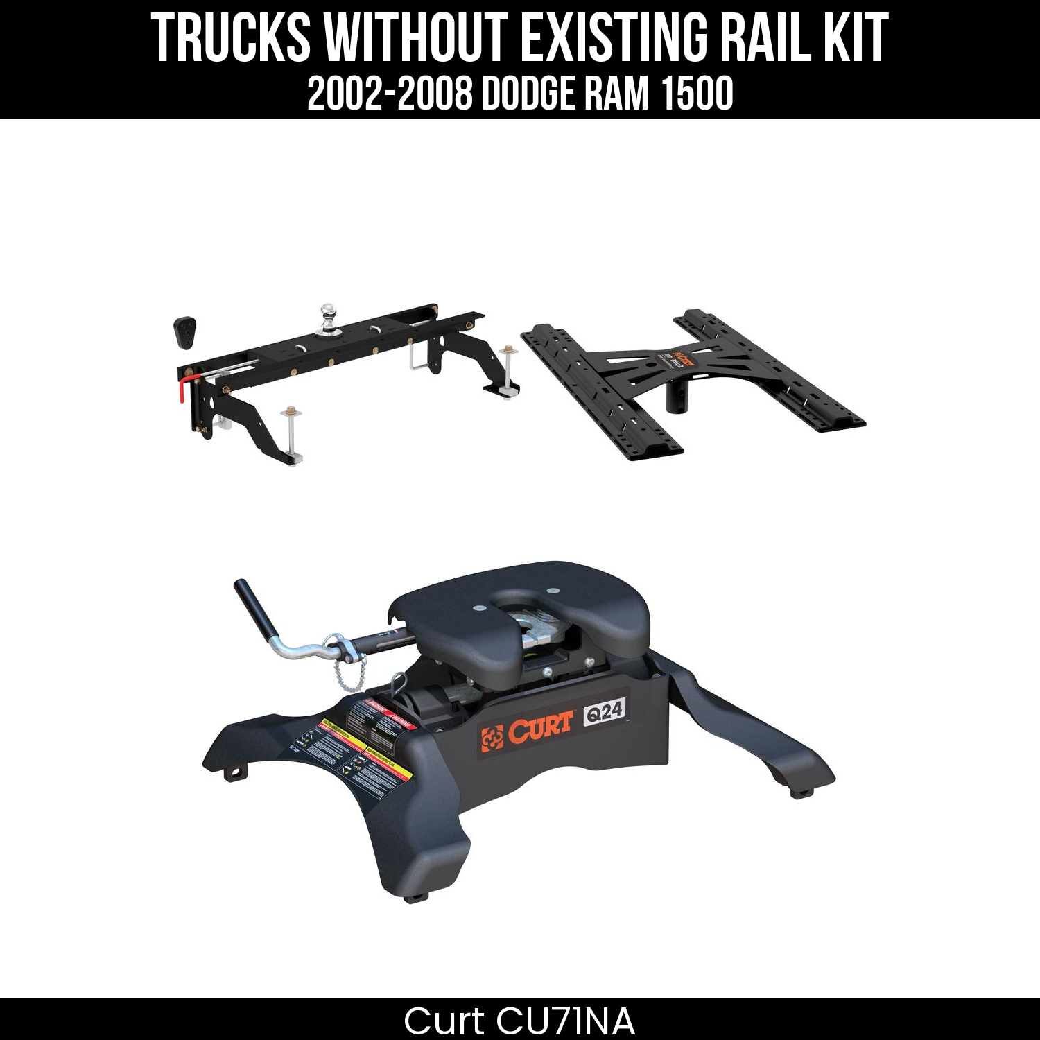 Double Lock Gooseneck Hitch,Under-Bed Gooseneck Install Brackets,X5 Gooseneck-5th Wheel Adapter,Q24 5th Wheel Hitch Head