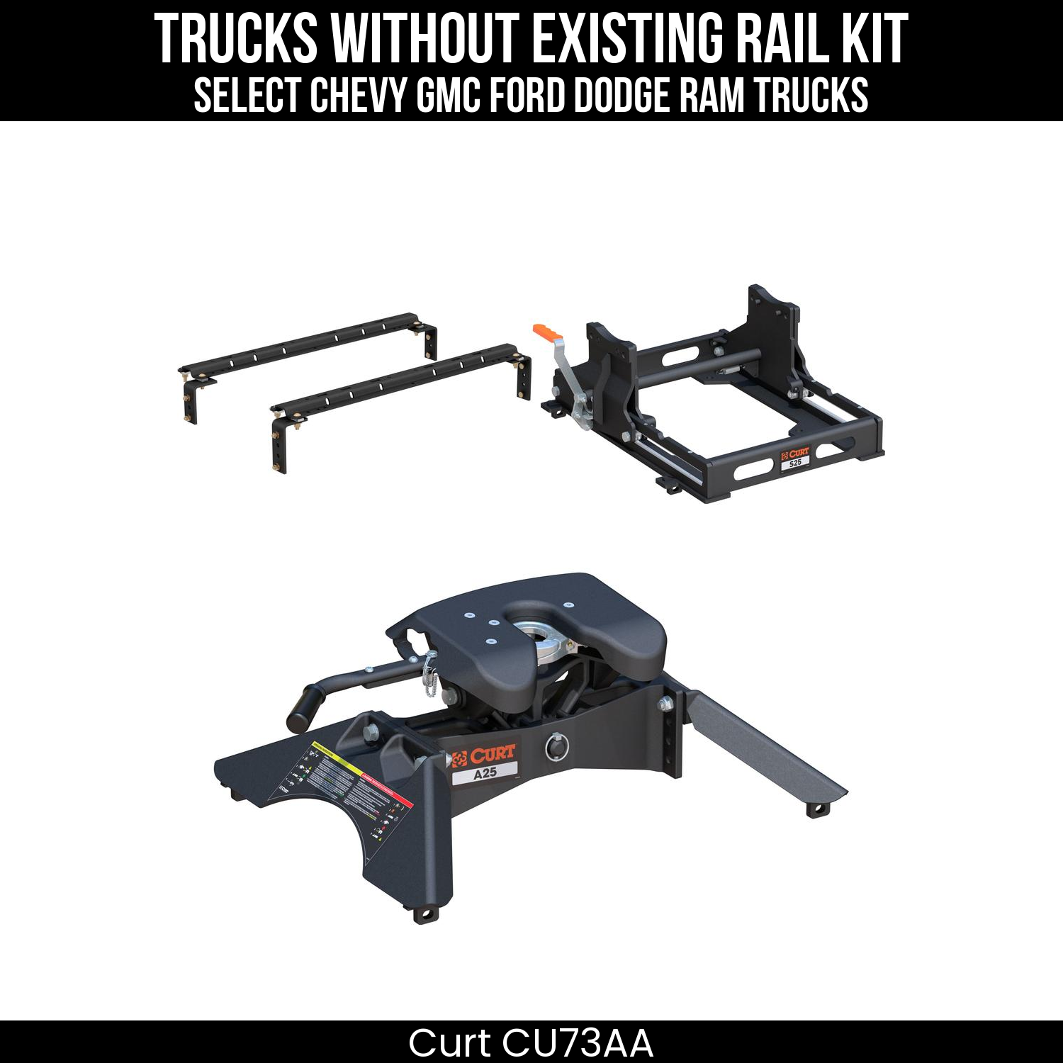 Universal 5th Wheel Base Rails,S25 5th Wheel Slider 25K,Replacement 5th Wheel Legs,A25 5th Wheel Hitch Head
