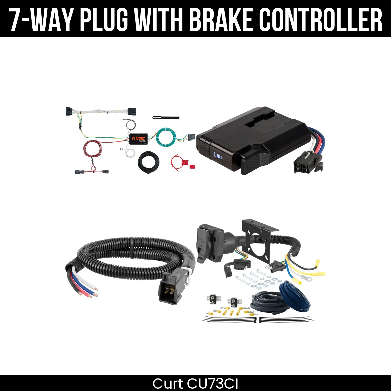 Trailer Wiring 7-Way Plug w/ Bracket , Venturer Brake Control