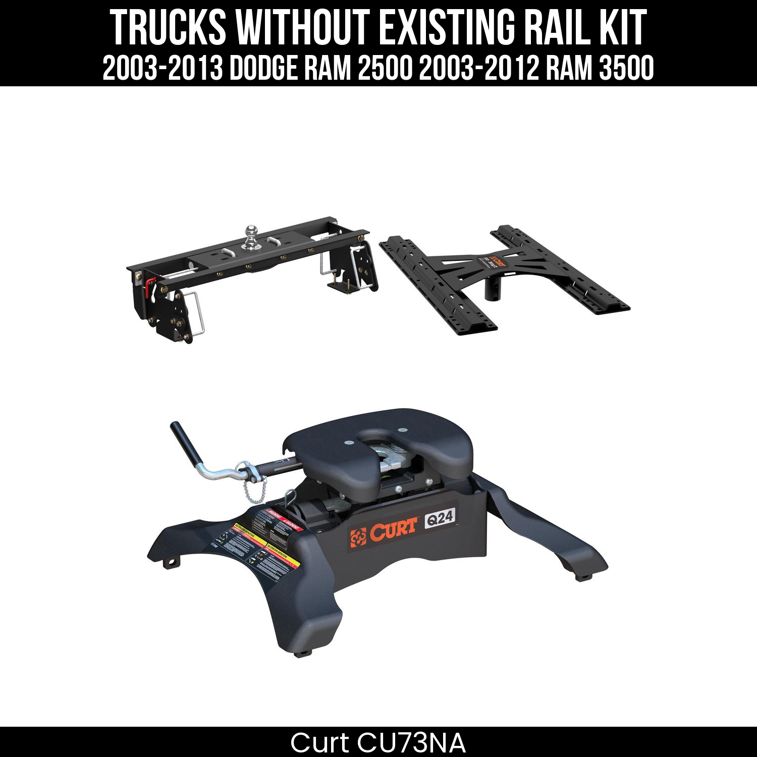 Double Lock EZr Gooseneck Hitch,Double Lock EZr Gooseneck Install Brackets,X5 Gooseneck-to-5th-Wheel Adapter Plate,Q24 5th Wheel Hitch Head
