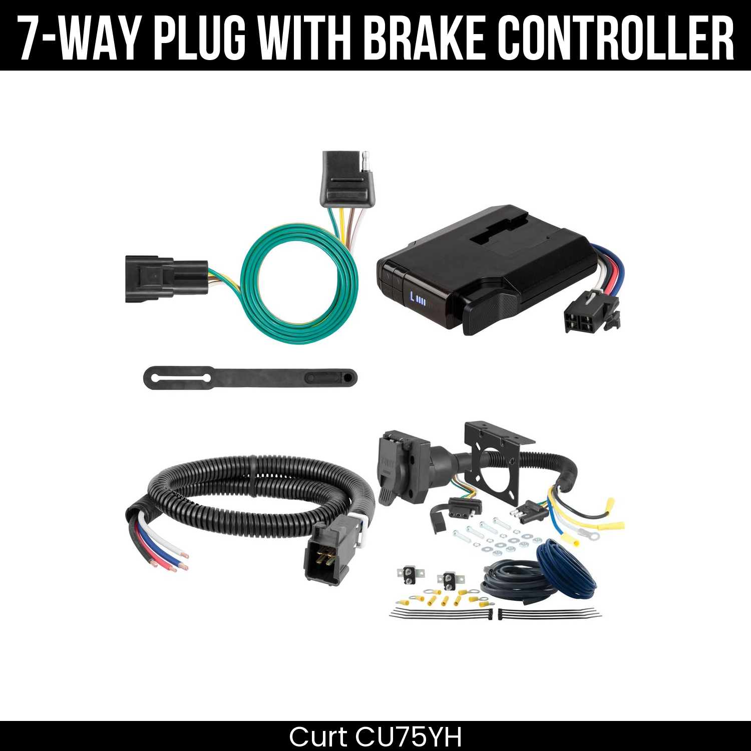 Trailer Wiring 7-Way Plug w/ Bracket , Venturer Brake Control