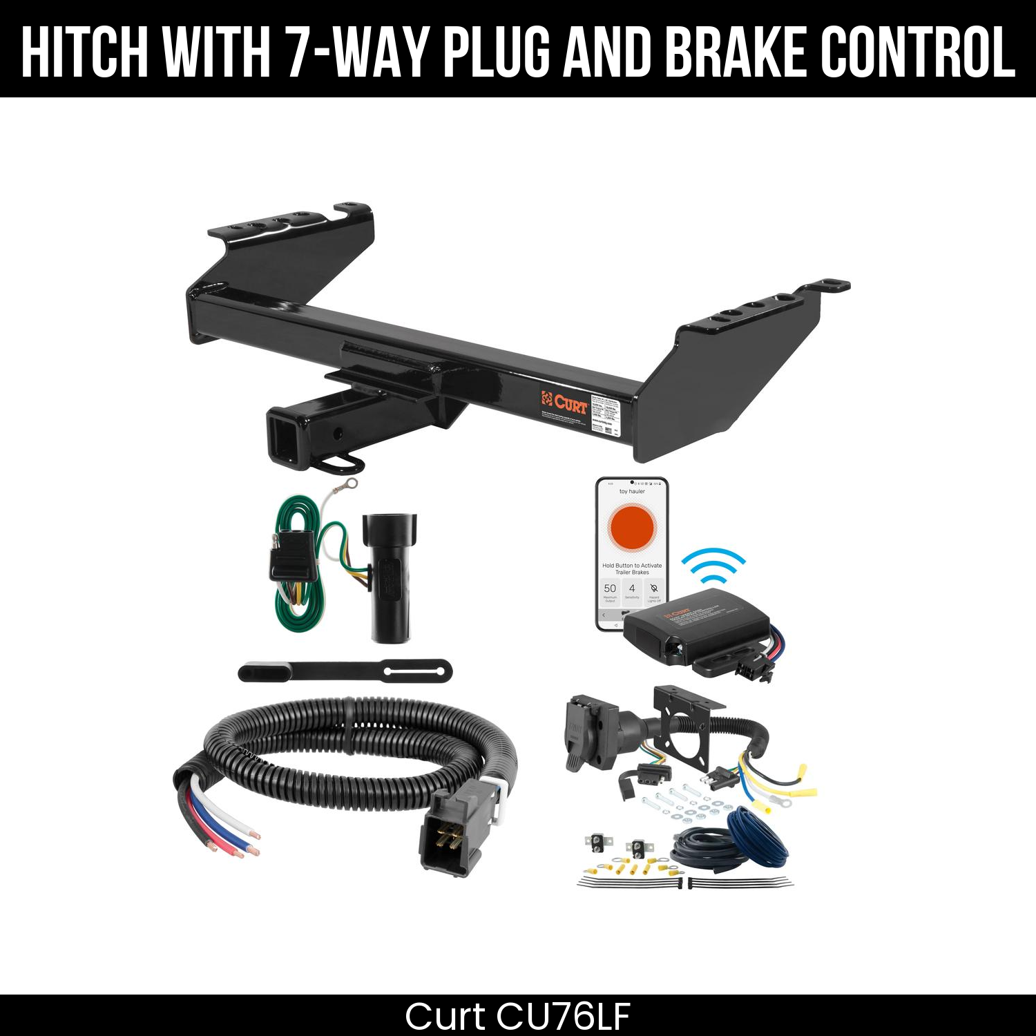 Trailer Hitch , 7-Way , Echo Under-Dash Brake Control