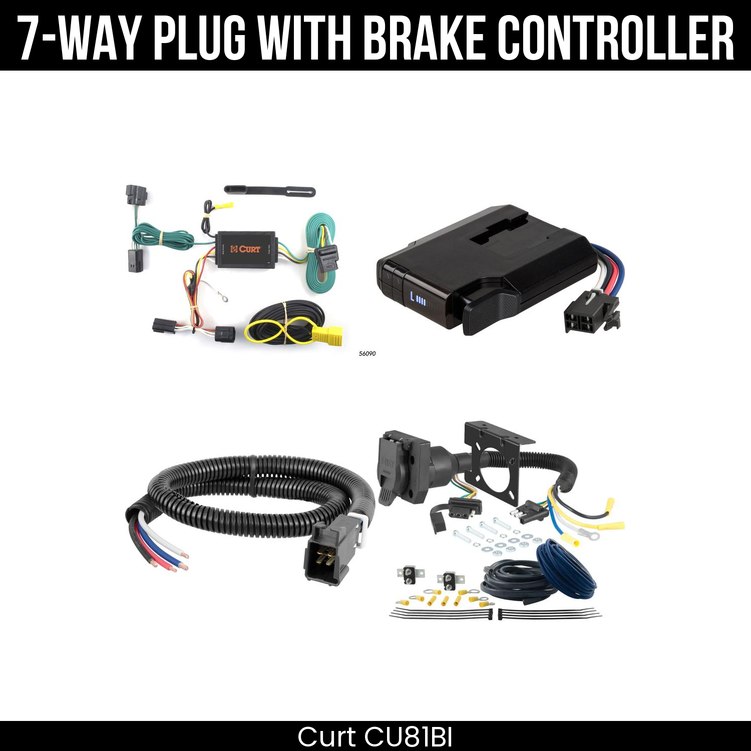 Trailer Wiring 7-Way Plug w/ Bracket , Venturer Brake Control
