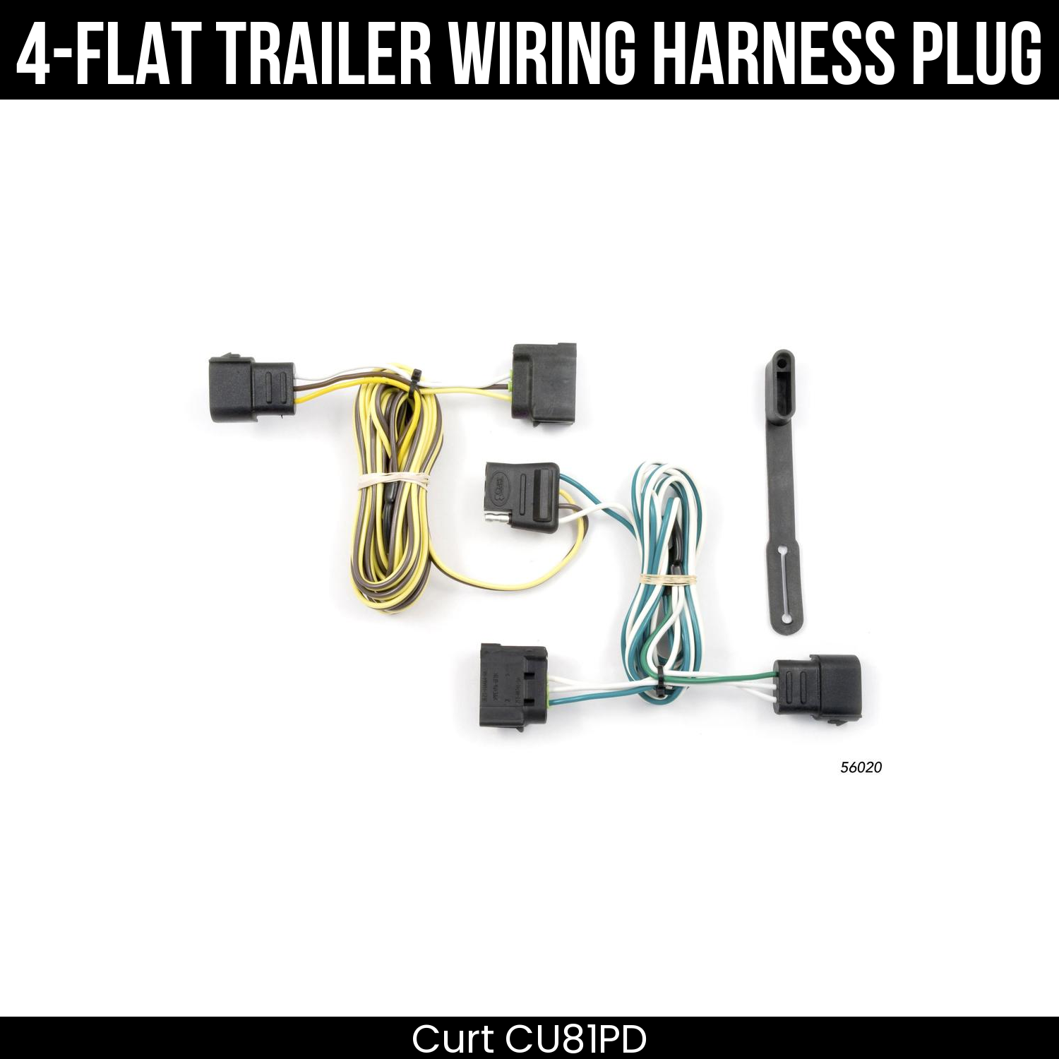 Trailer Wiring 4-Flat Plug Only