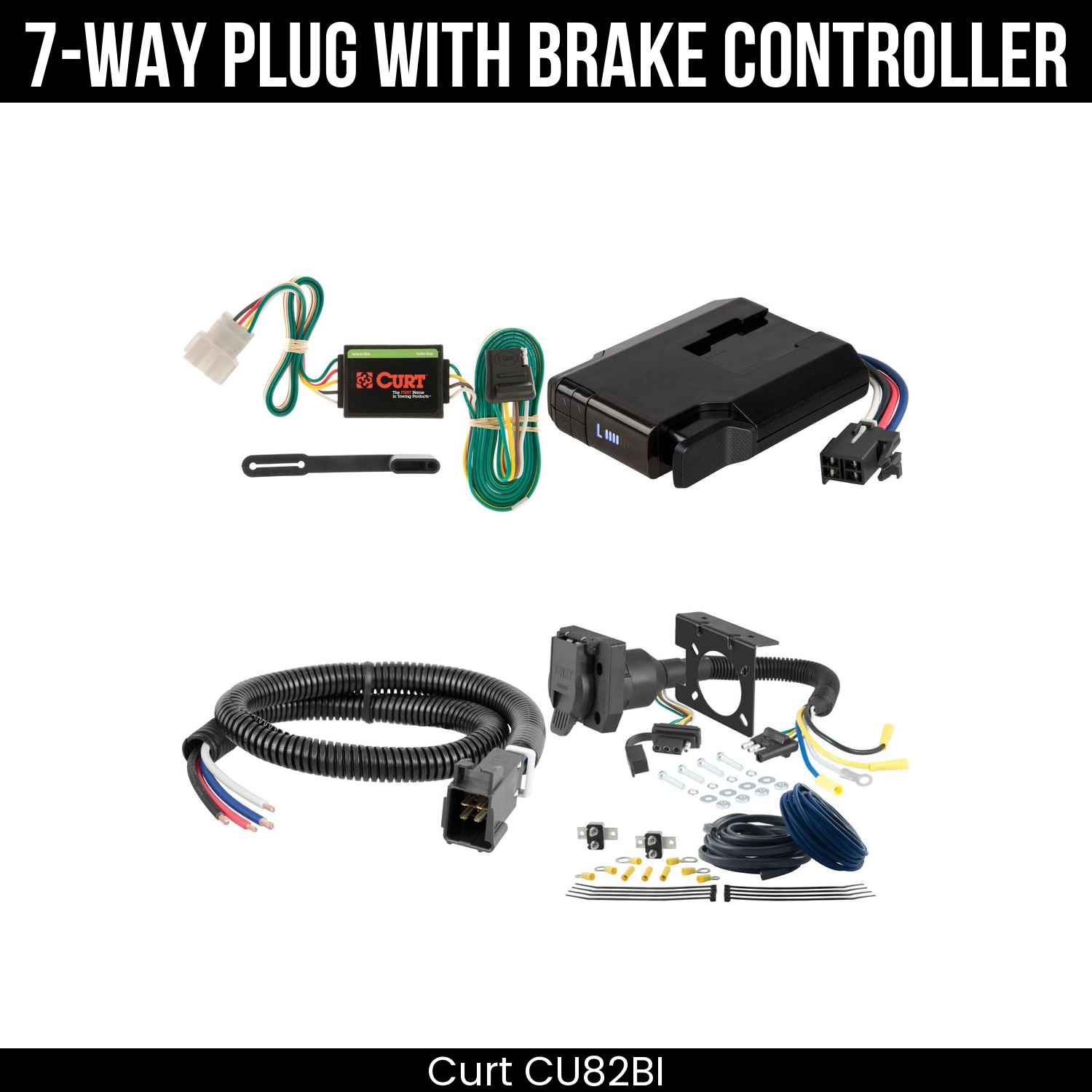 Trailer Wiring 7-Way Plug w/ Bracket , Venturer Brake Control