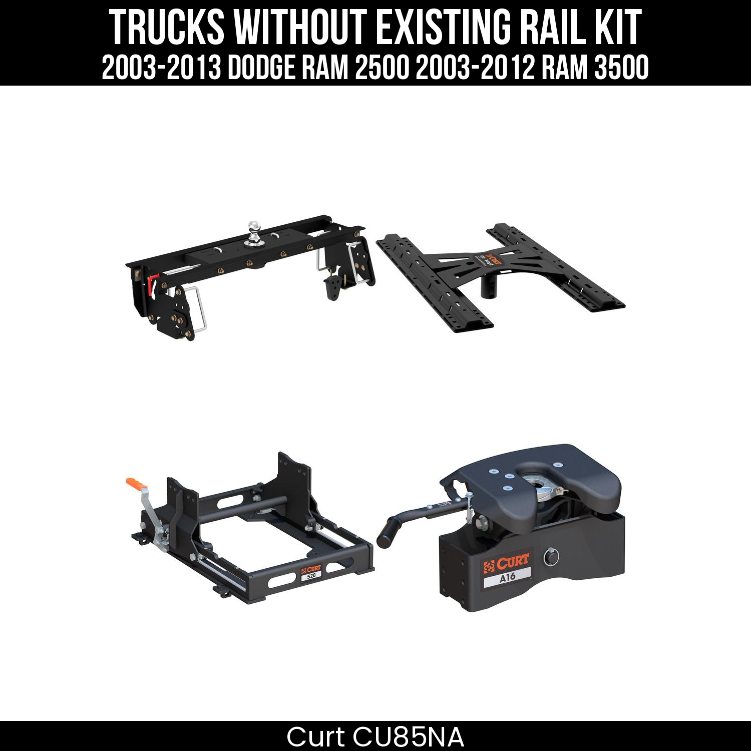 Double Lock Gooseneck Hitch,Under-Bed Gooseneck Install Brackets,X5 Gooseneck-5th Wheel Adapter,S20 5th Wheel Slider 20K,A16 5th Wheel Hitch Head
