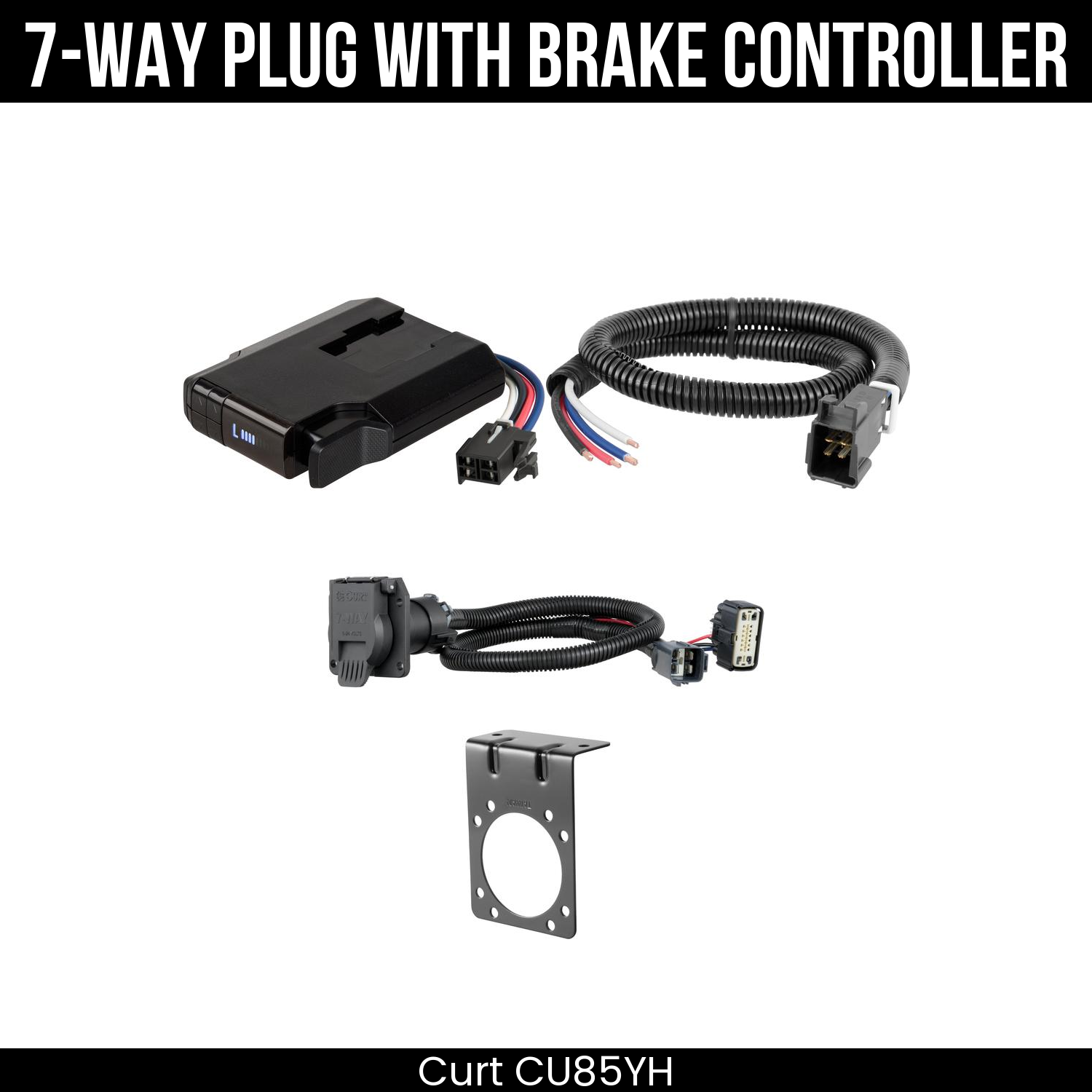 Trailer Wiring 7-Way Plug w/ Bracket , Venturer Brake Control