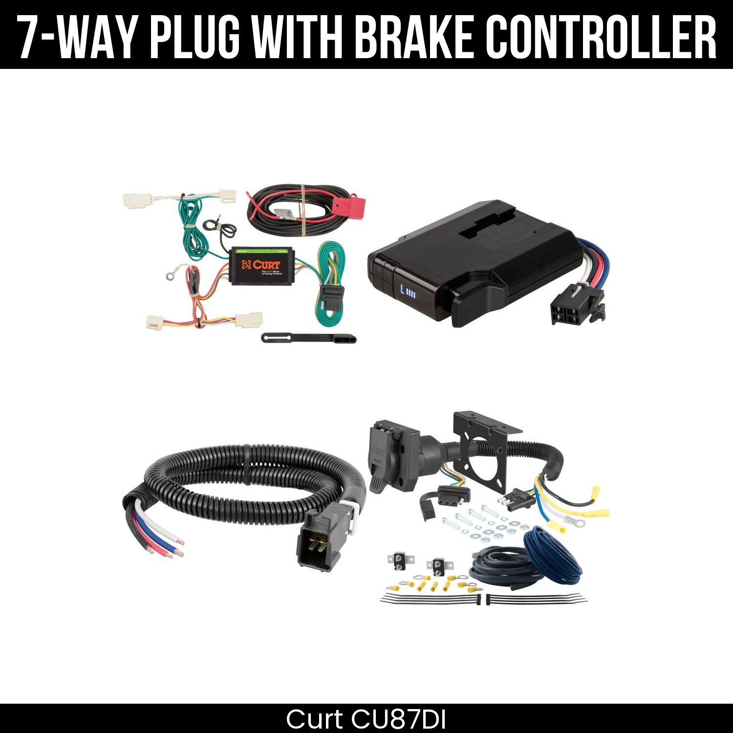 Trailer Wiring 7-Way Plug w/ Bracket , Venturer Brake Control