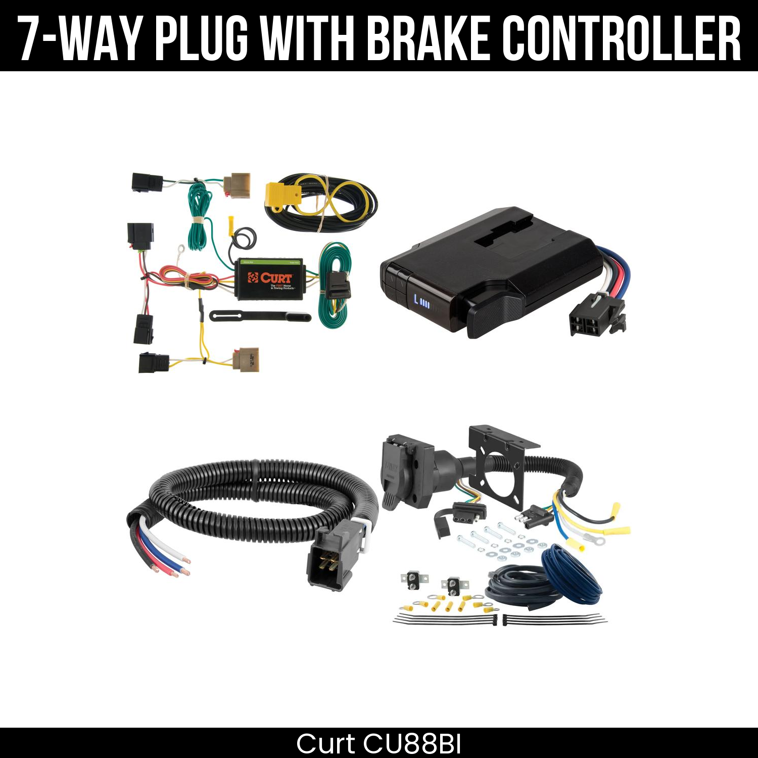 Trailer Wiring 7-Way Plug w/ Bracket , Venturer Brake Control