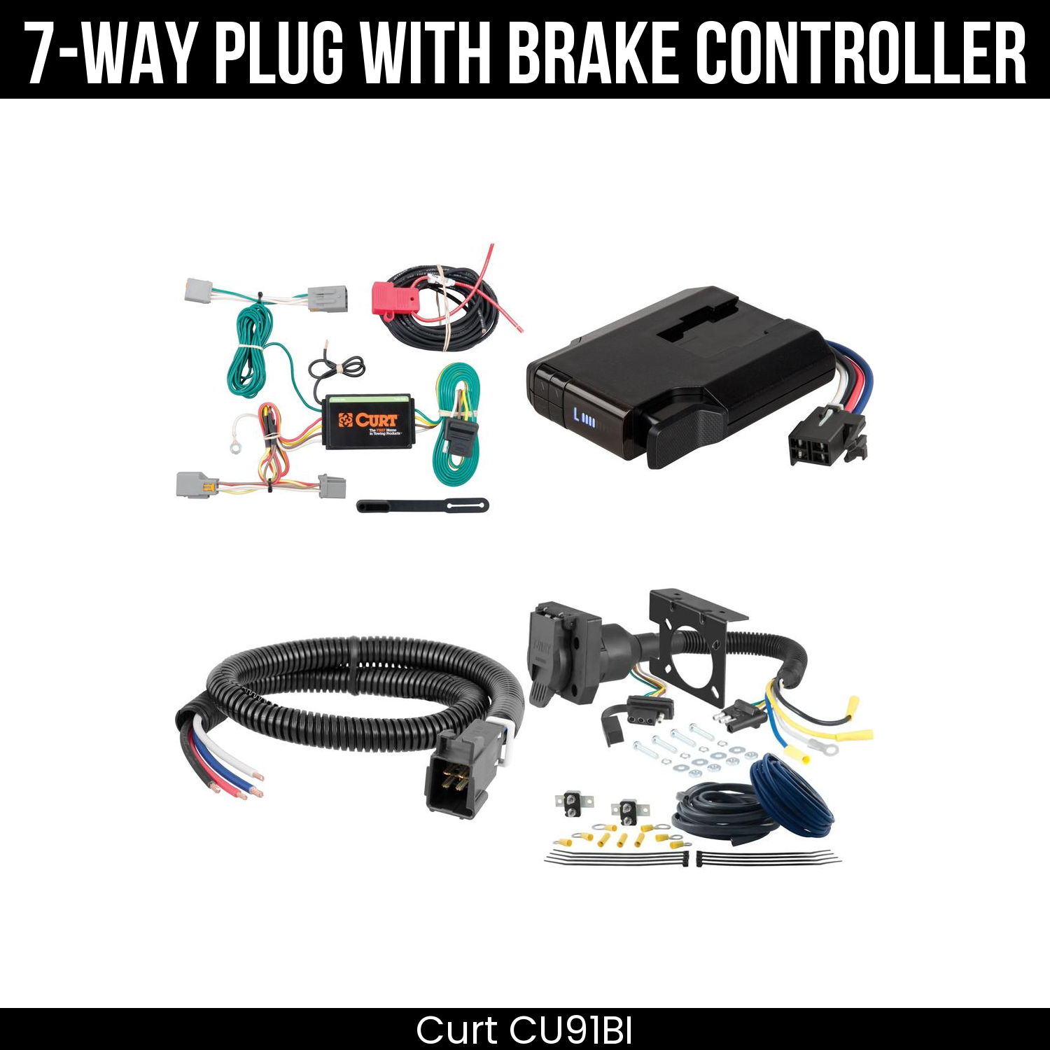 Trailer Wiring 7-Way Plug w/ Bracket , Venturer Brake Control