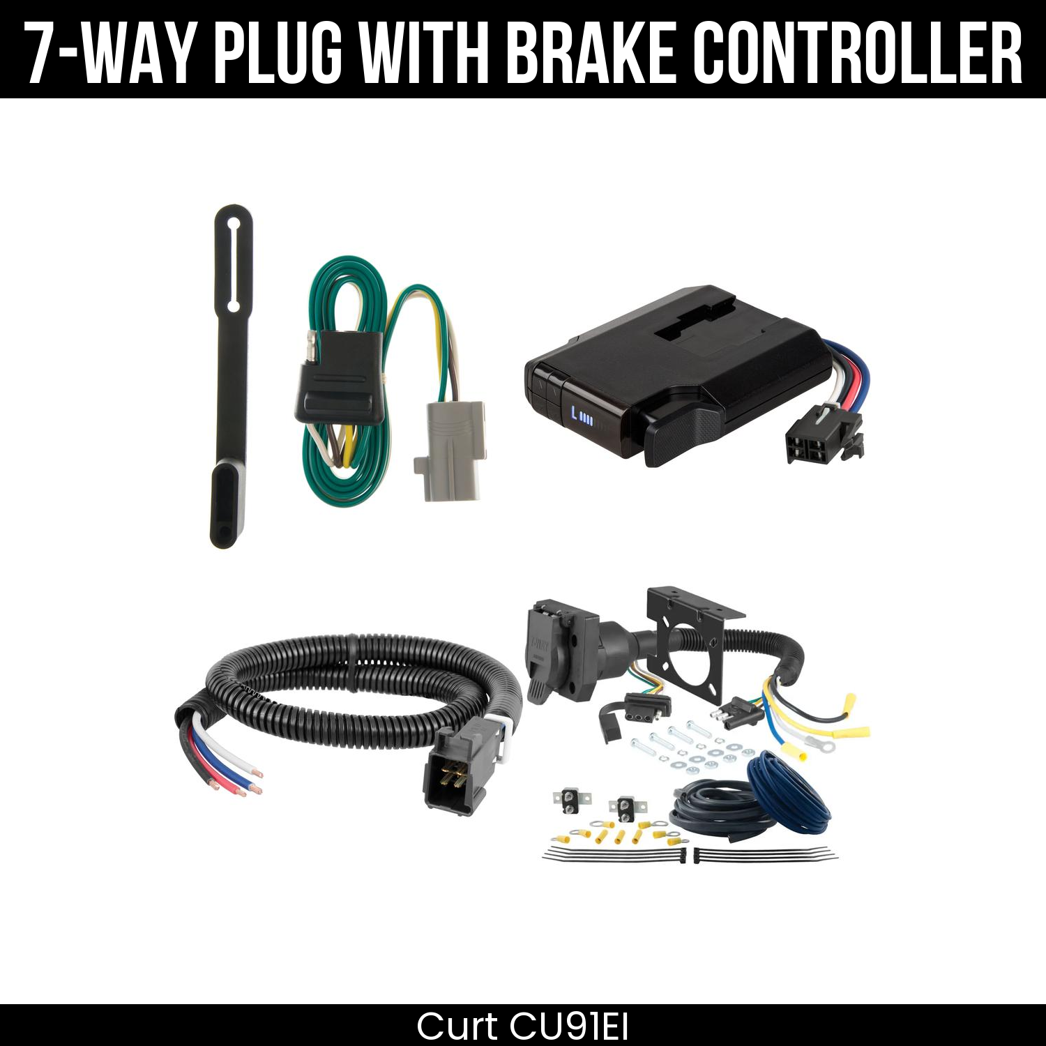 Trailer Wiring 7-Way Plug w/ Bracket , Venturer Brake Control