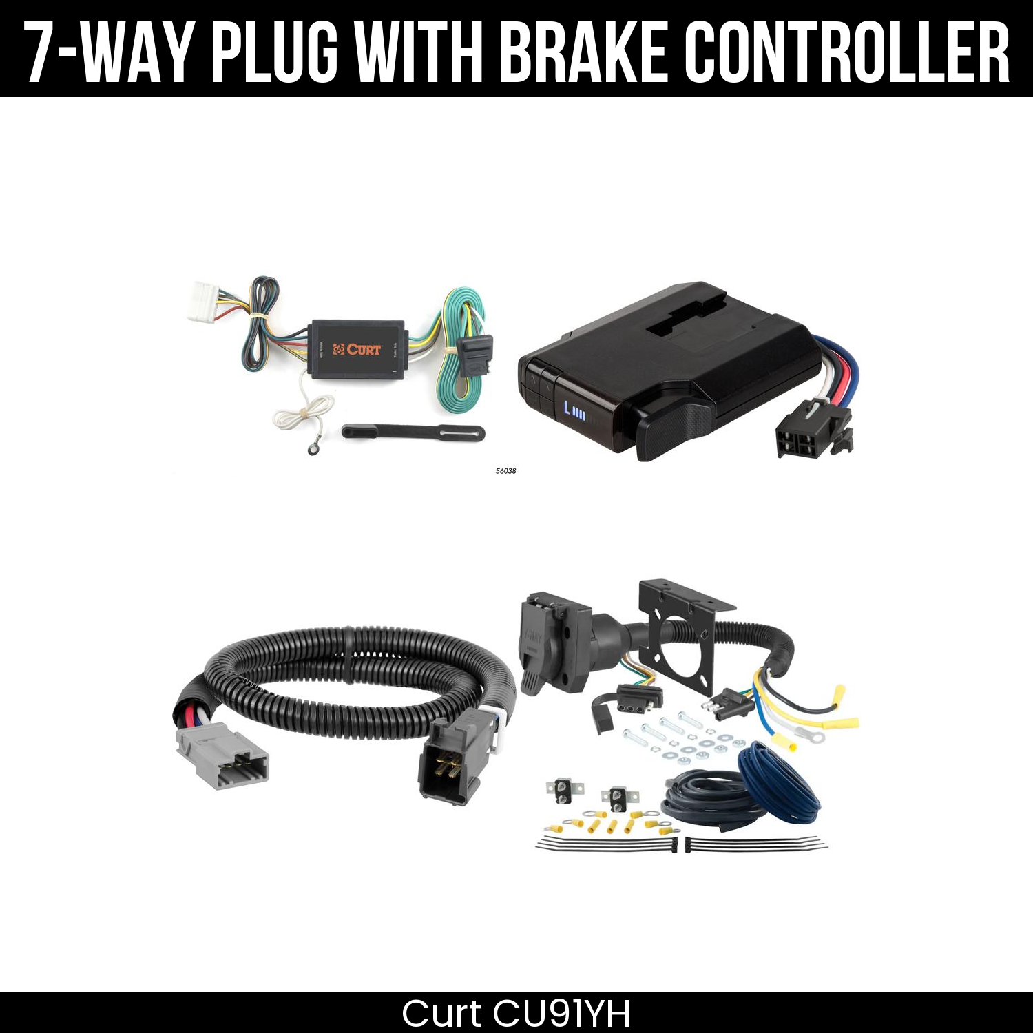 Trailer Wiring 7-Way Plug w/ Bracket , Venturer Brake Control