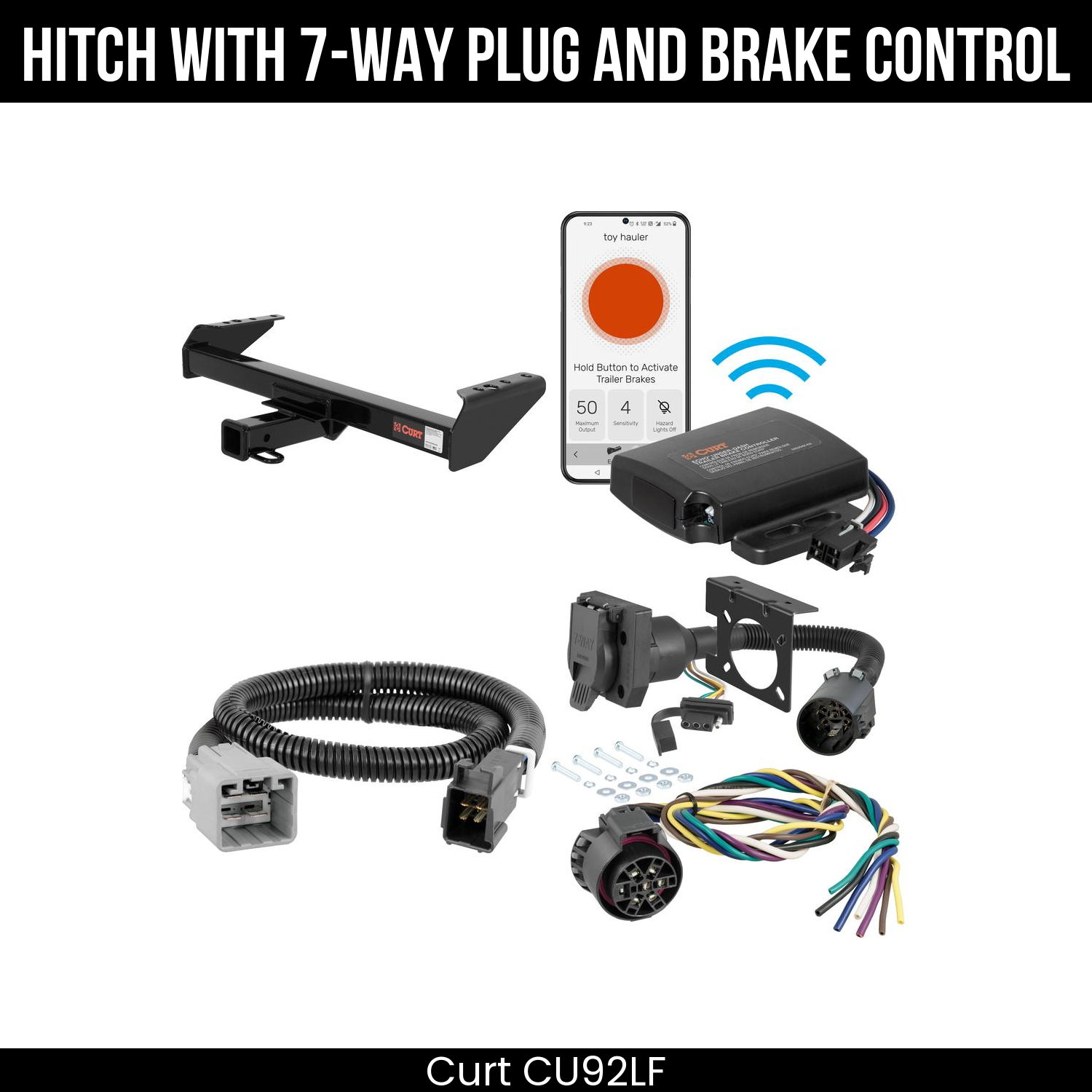Trailer Hitch , 7-Way , Echo Under-Dash Brake Control