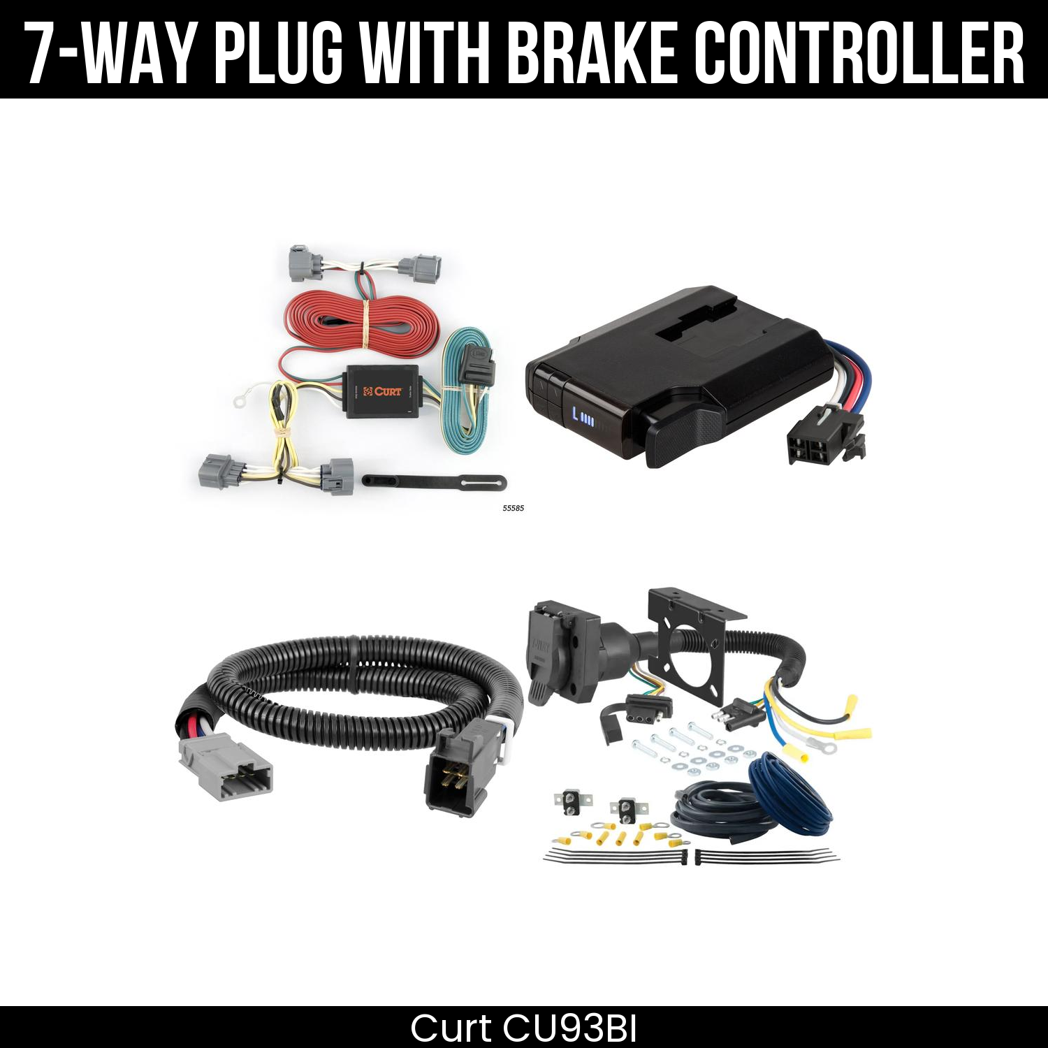 Trailer Wiring 7-Way Plug w/ Bracket , Venturer Brake Control