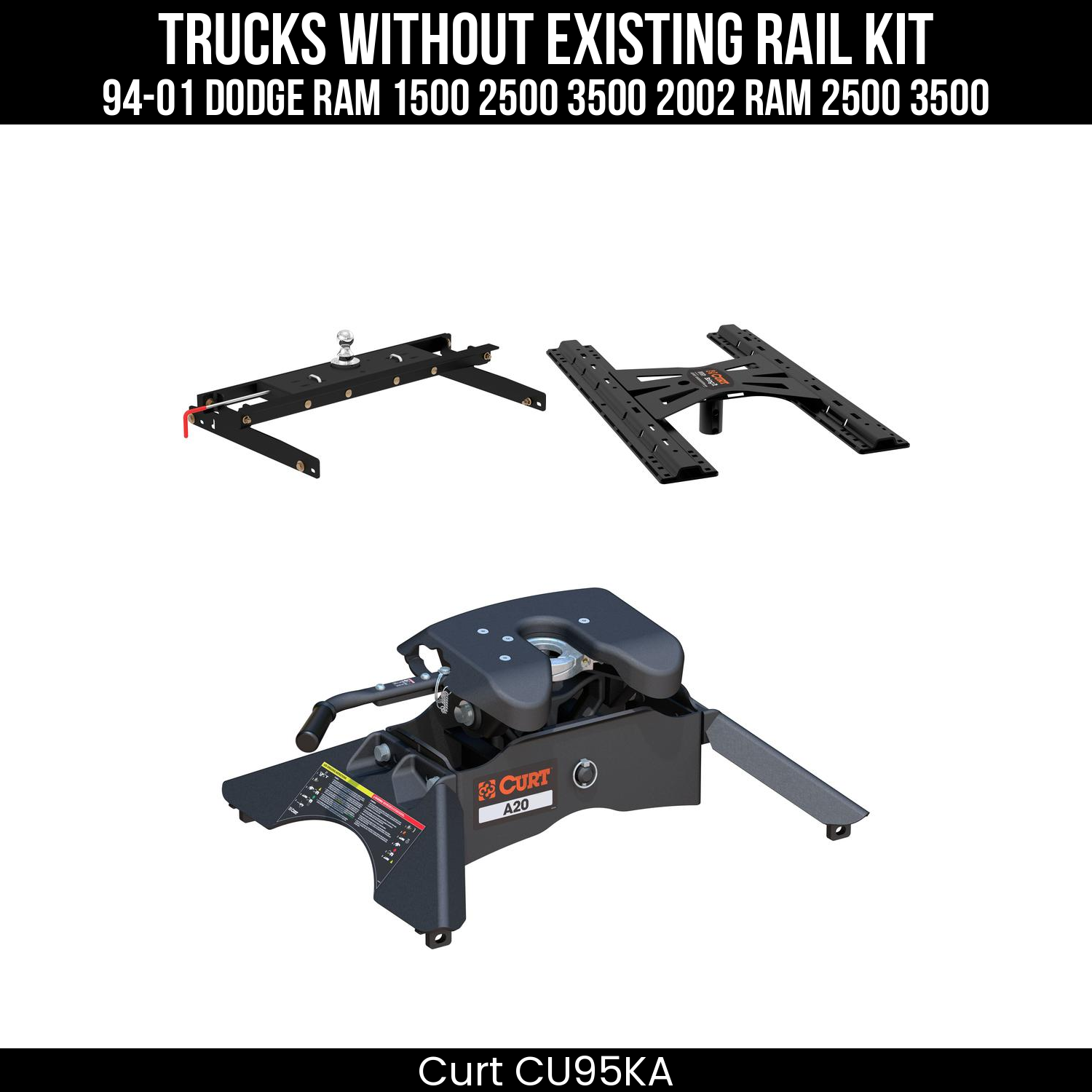 Double Lock Gooseneck Hitch,Under-Bed Gooseneck Install Brackets,X5 Gooseneck-5th Wheel Adapter,A20 5th Wheel Hitch Head,Replacement 5th Wheel Legs