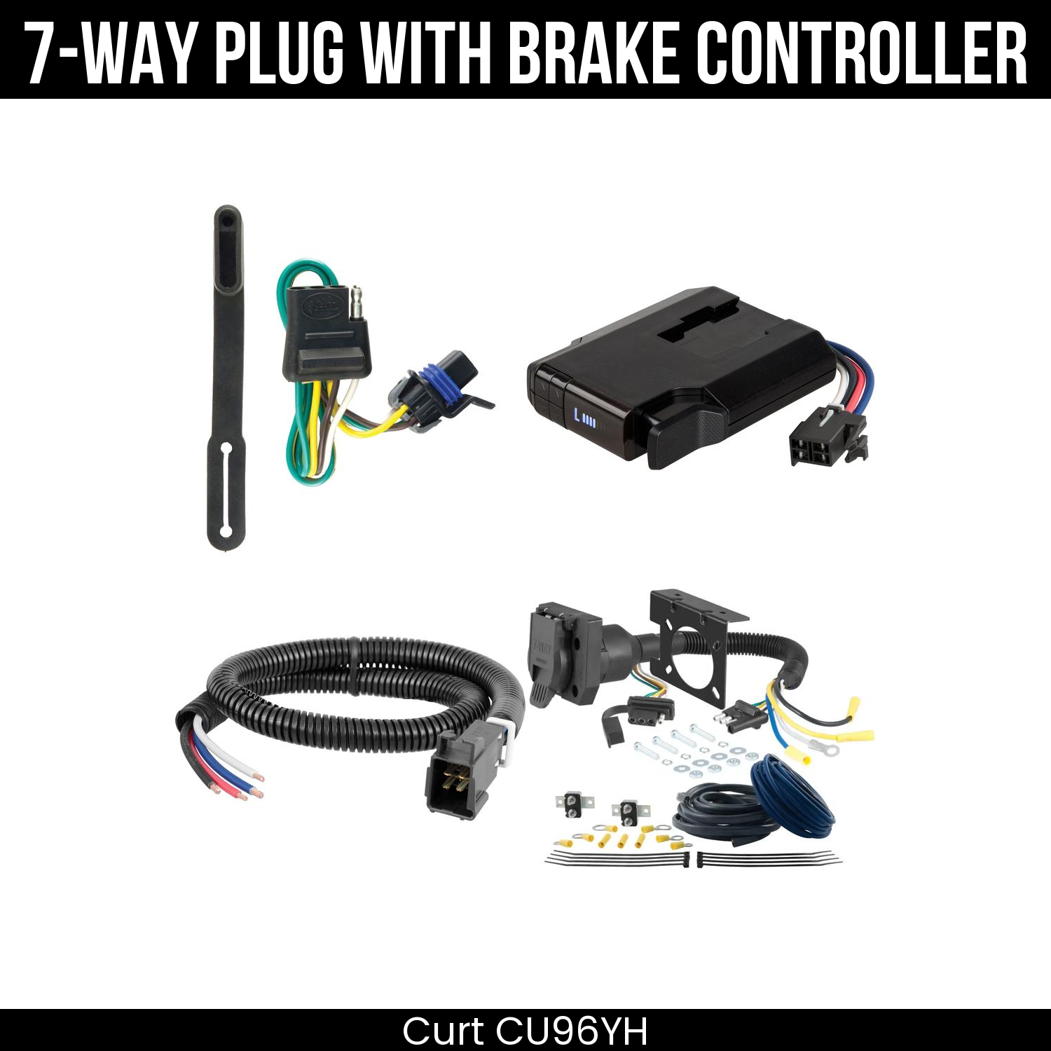 Trailer Wiring 7-Way Plug w/ Bracket , Venturer Brake Control