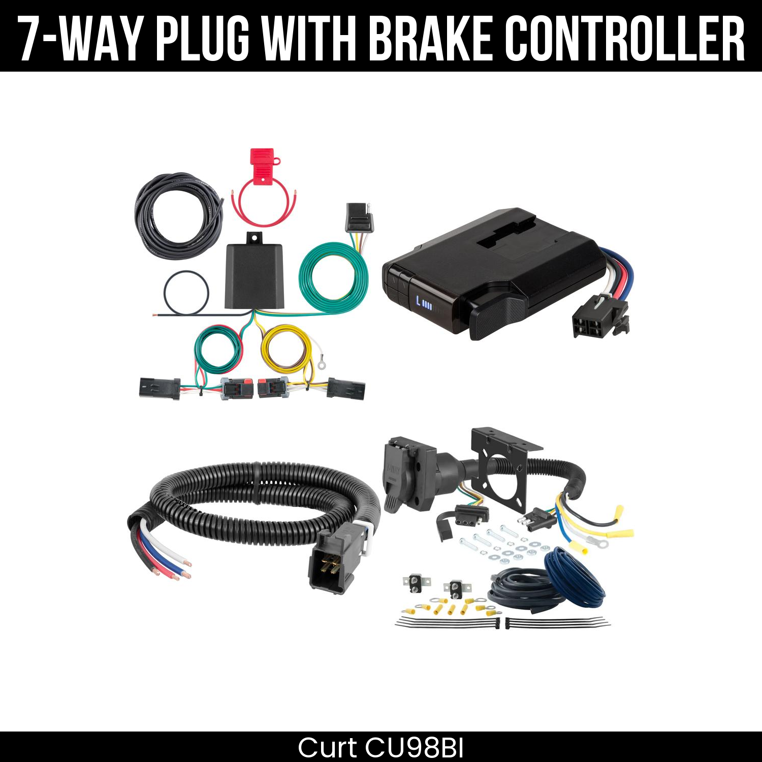Trailer Wiring 7-Way Plug w/ Bracket , Venturer Brake Control
