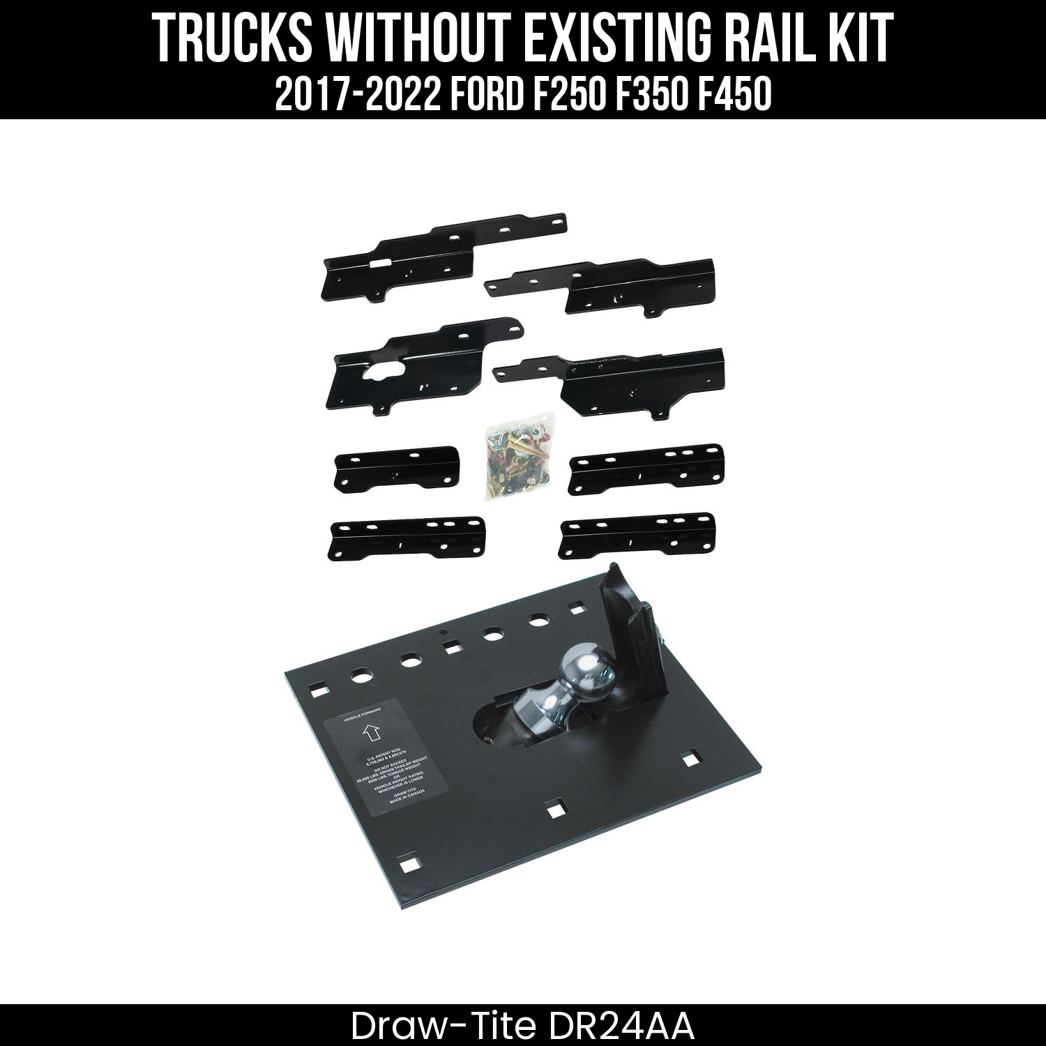 Gooseneck Rail Kit,Fold-Down Gooseneck Hitch Head