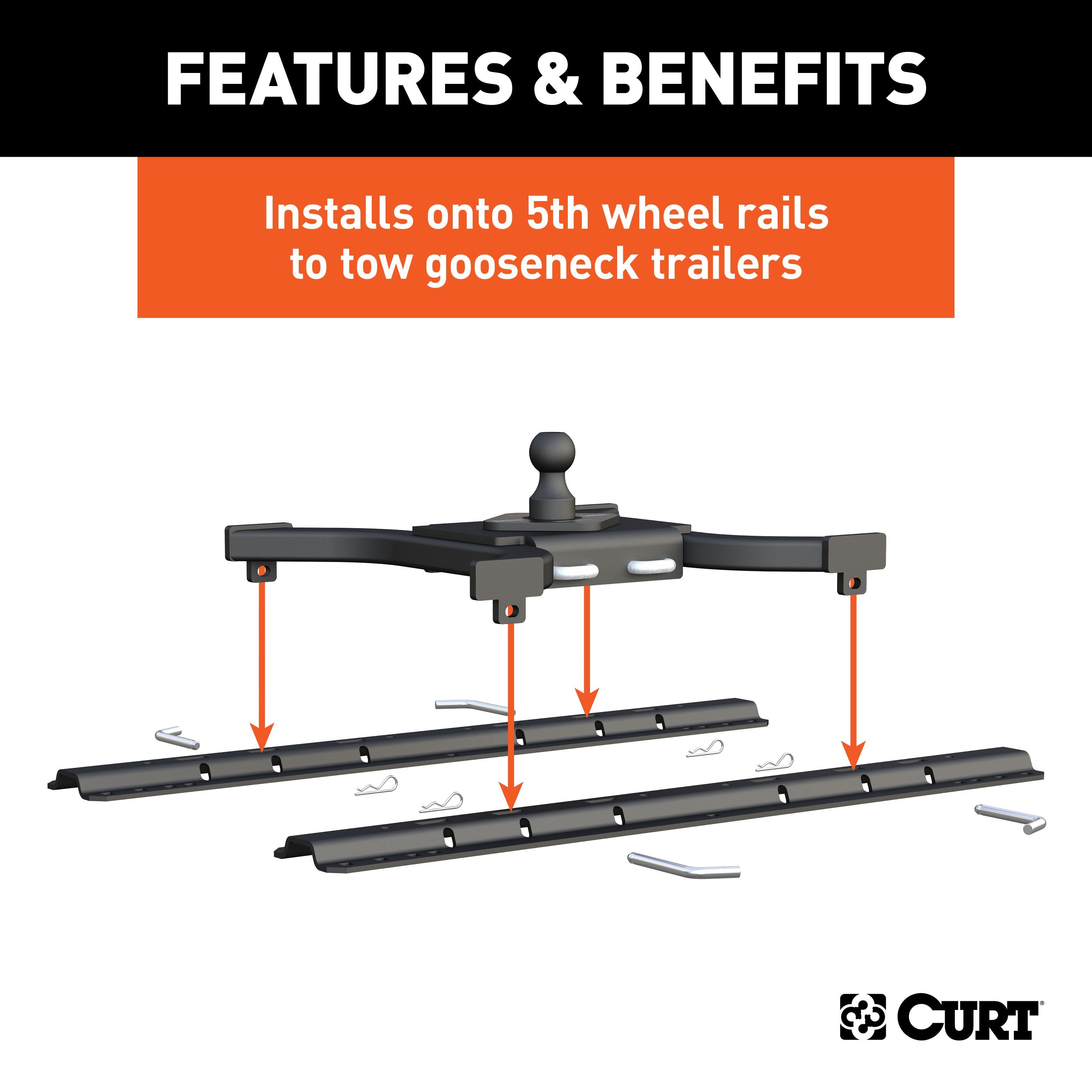 Puck 5th Wheel Rails,Spyder Gooseneck Hitch