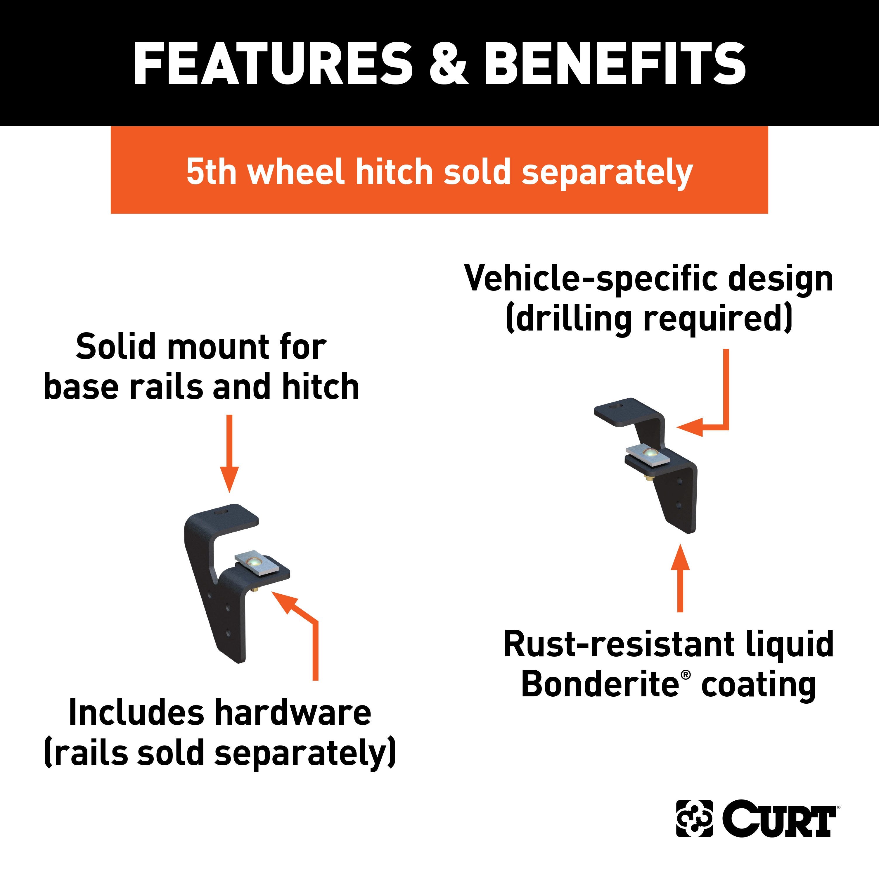 Semi-Custom 5th Wheel Brackets,Universal 5th Wheel Base Rail & Bracket