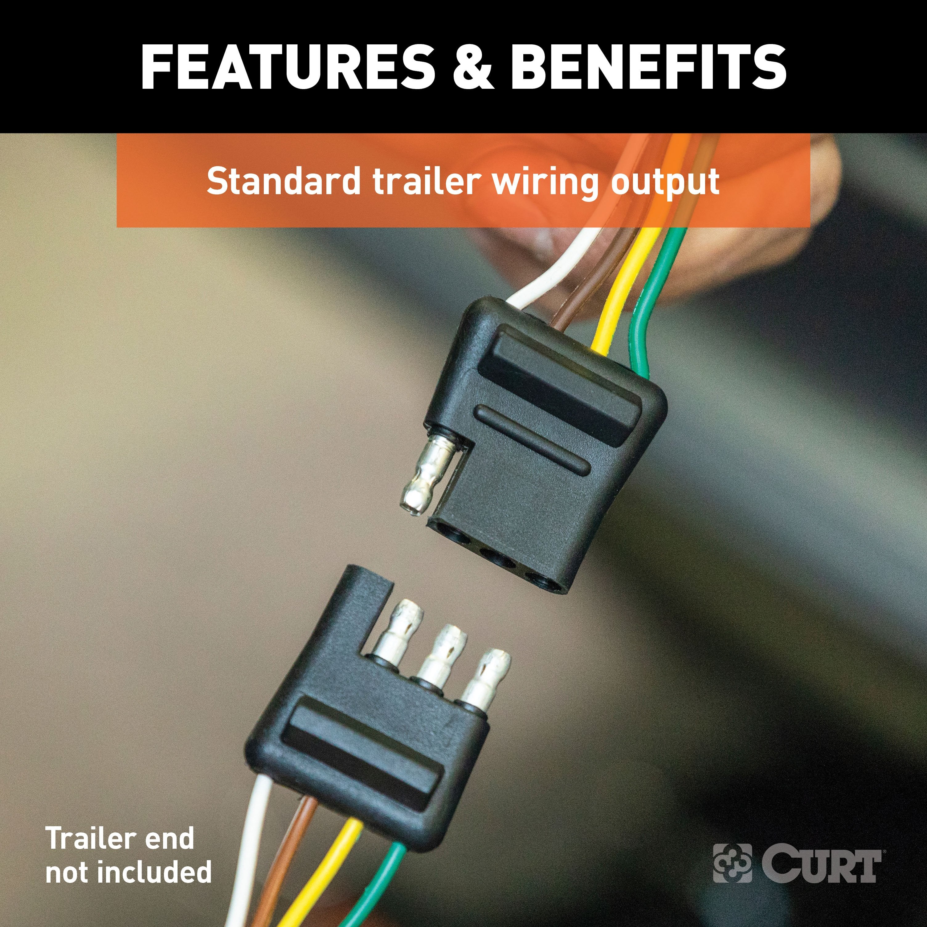 Trailer Wiring 5-Flat Plug w/ Bracket