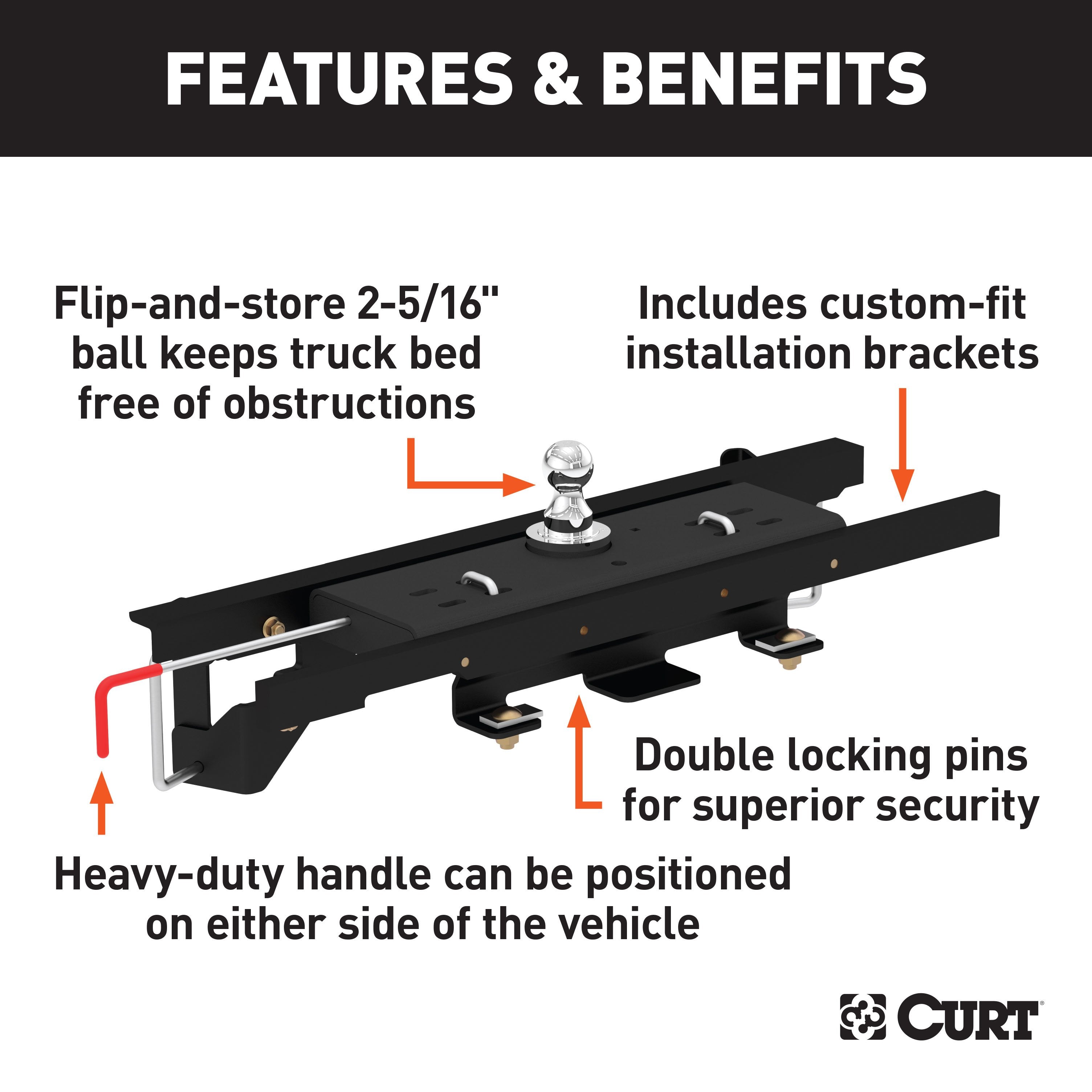 Double Lock Gooseneck Hitch,Double Lock Gooseneck Install Brackets,X5 Gooseneck-5th Wheel Adapter,A16 5th Wheel Hitch Head,Replacement 5th Wheel Legs