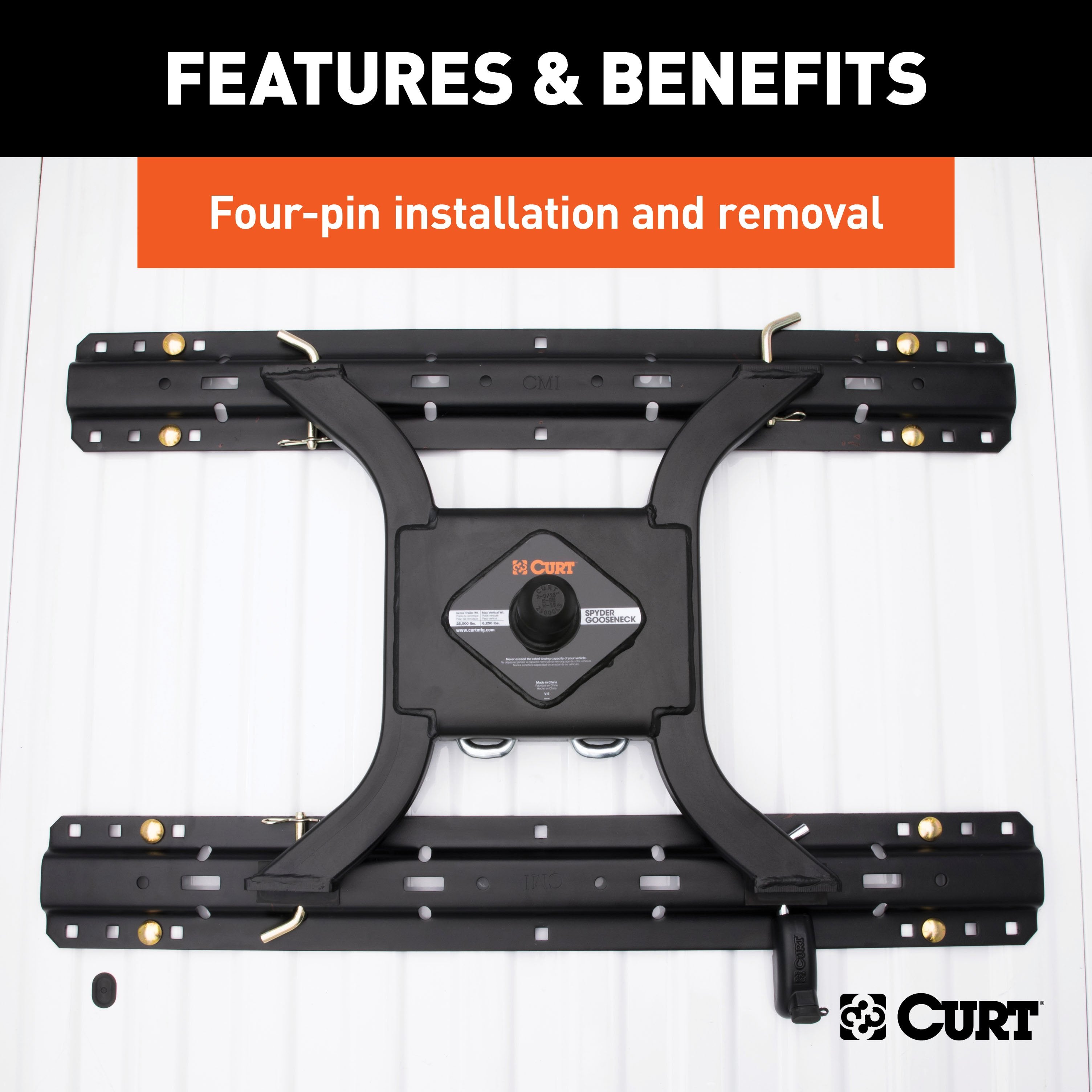 Universal 5th Wheel Base Rails,Spyder Gooseneck Hitch
