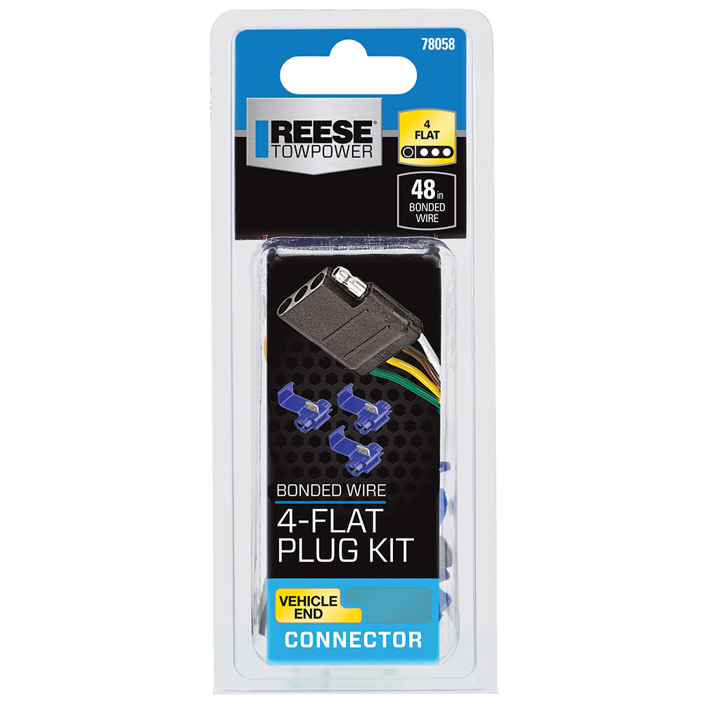 Trailer Wiring 7-Way Plug w/ Bracket
