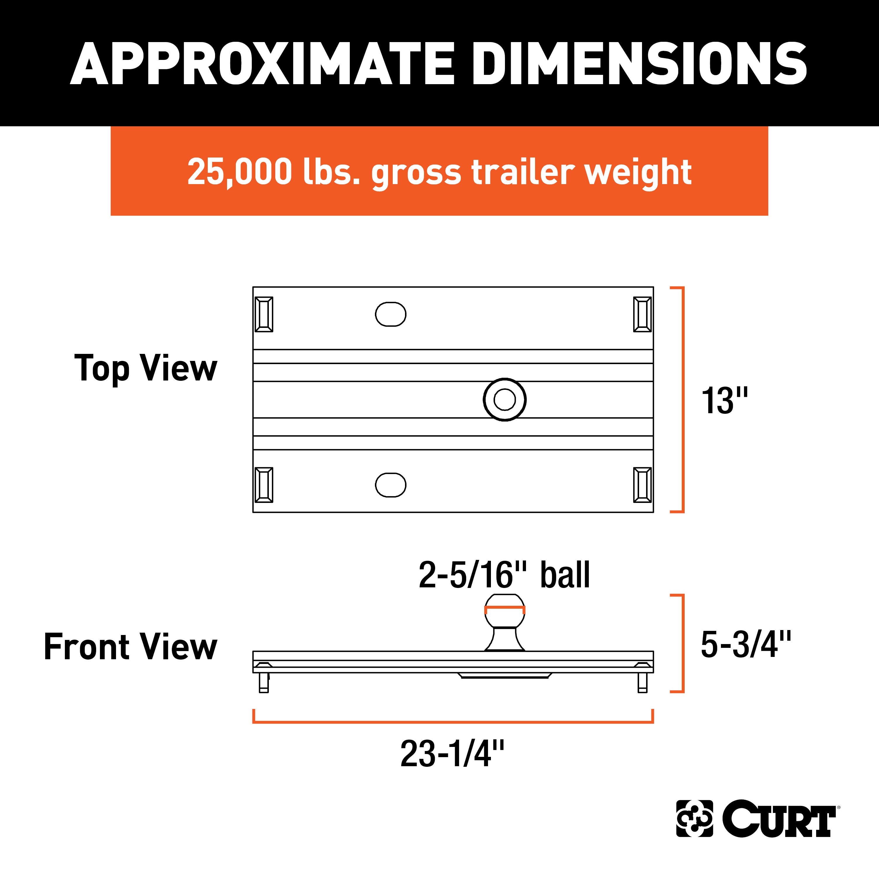 Universal 5th Wheel Base Rails,Bent Plate Gooseneck Hitch