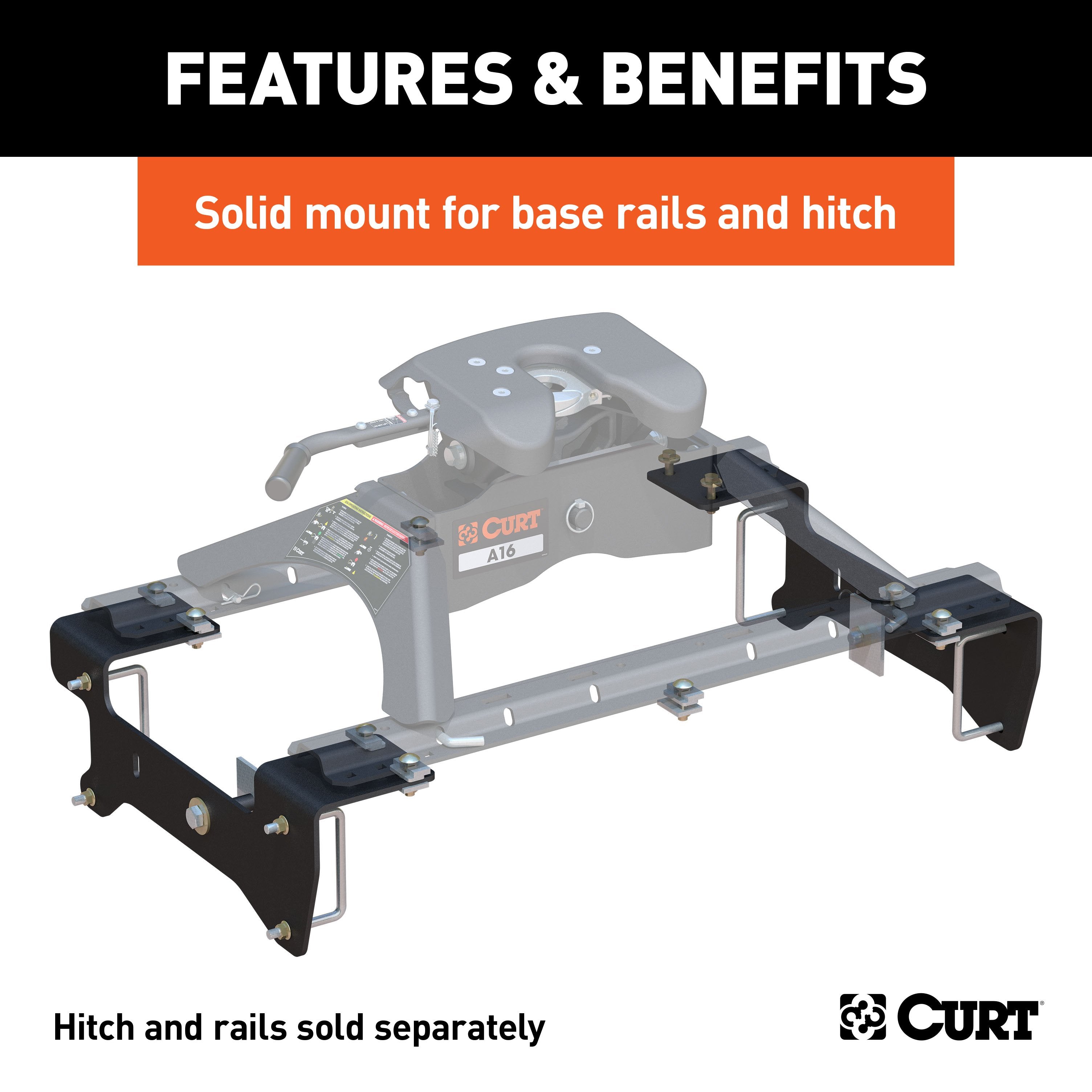 Custom 5th Wheel Brackets,Universal 5th Wheel Base Rails,Q20 5th Wheel Hitch Head