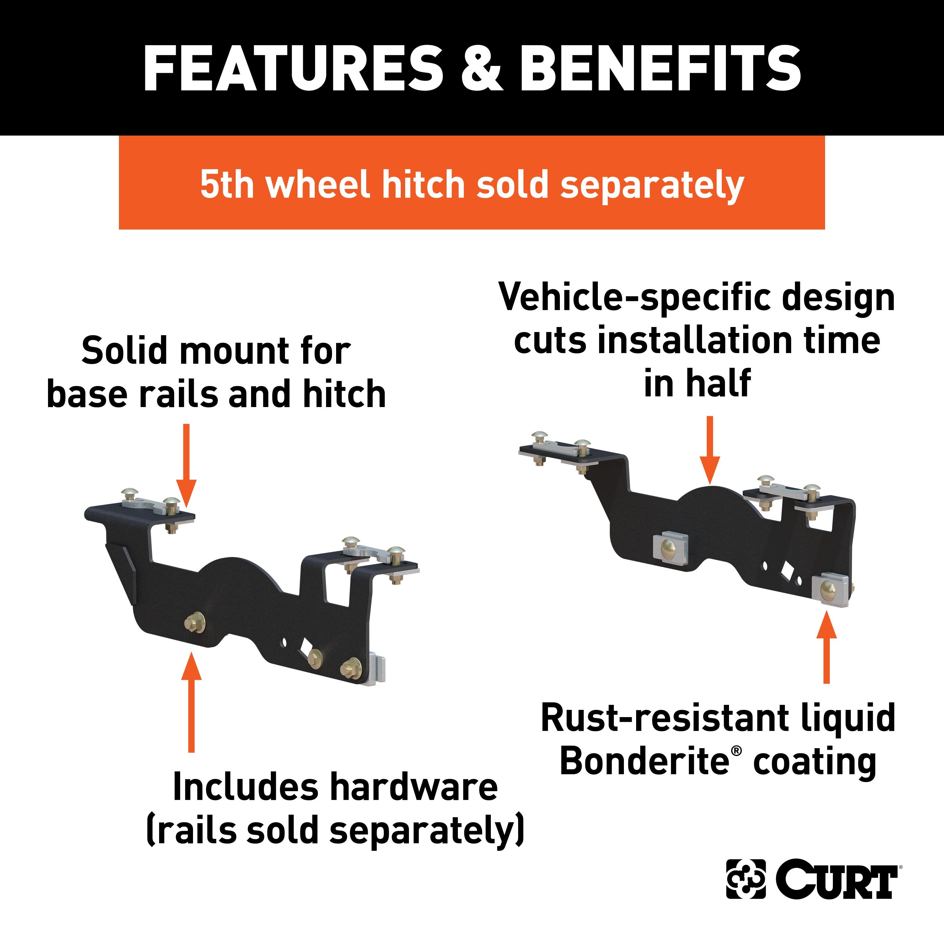 Custom 5th Wheel Brackets,Universal 5th Wheel Base Rails,Q20 5th Wheel Hitch Head