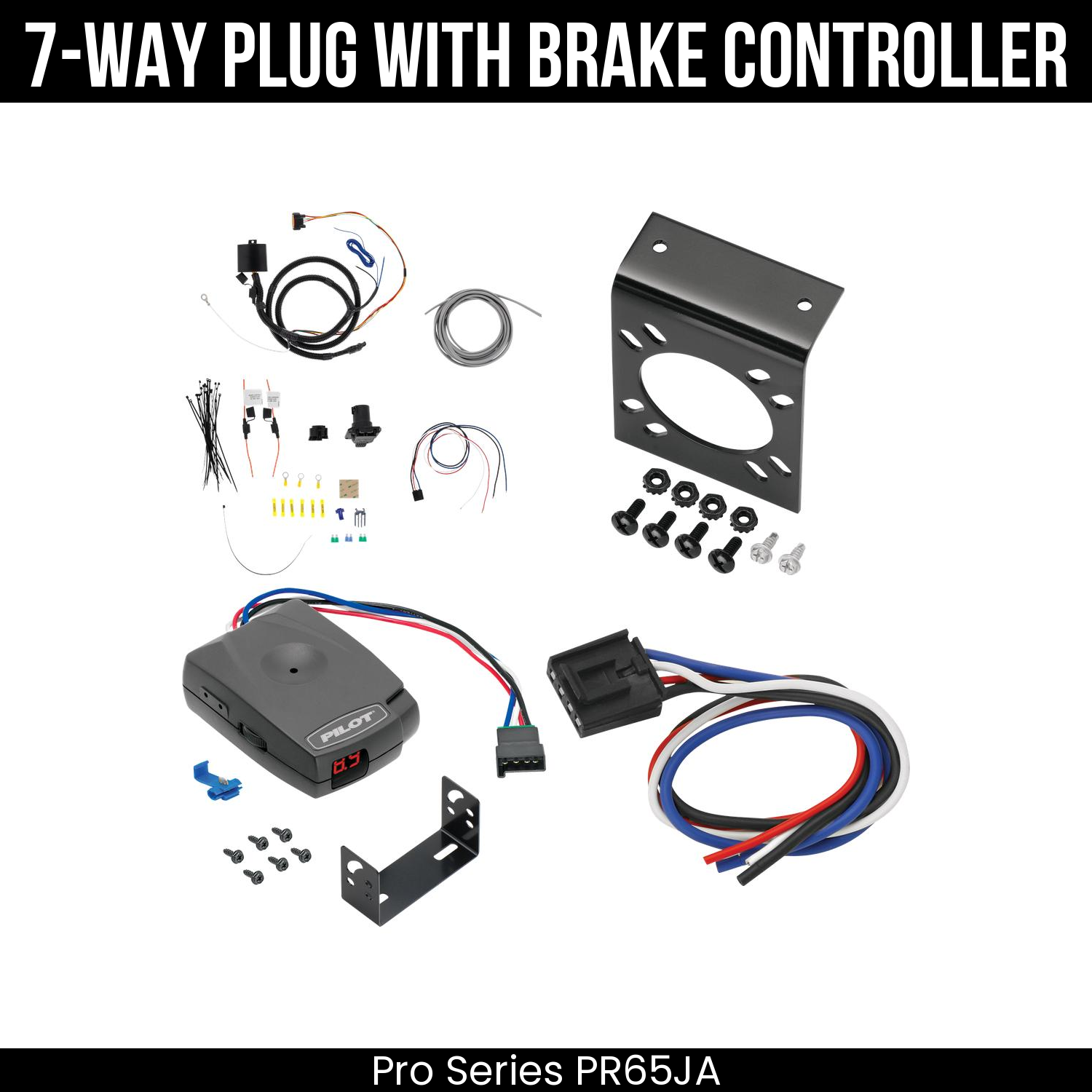 Trailer Wiring 7-Way Plug w/ Bracket , Pro Series Pilot Brake Control
