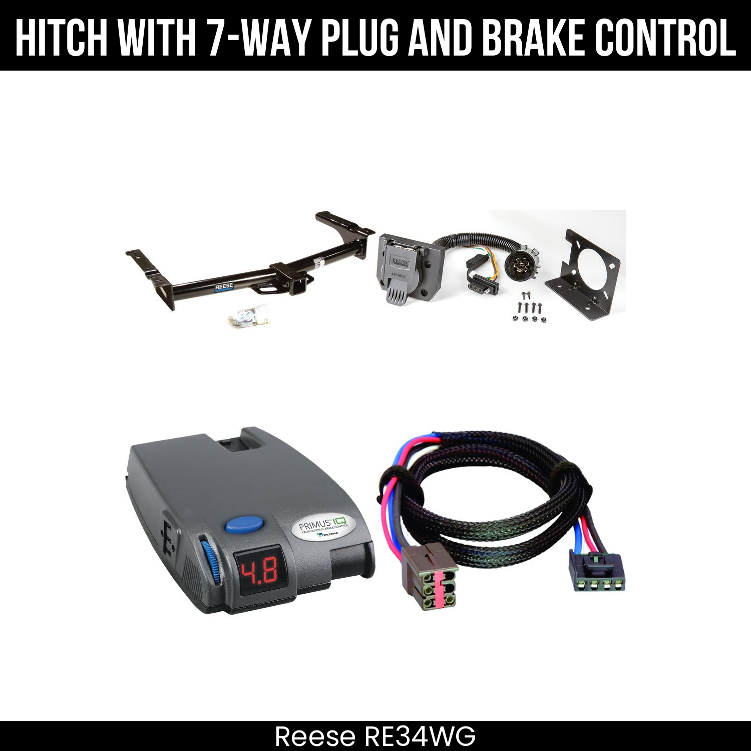 Trailer Hitch , 7-Way , Tekonsha Primus IQ Brake Control
