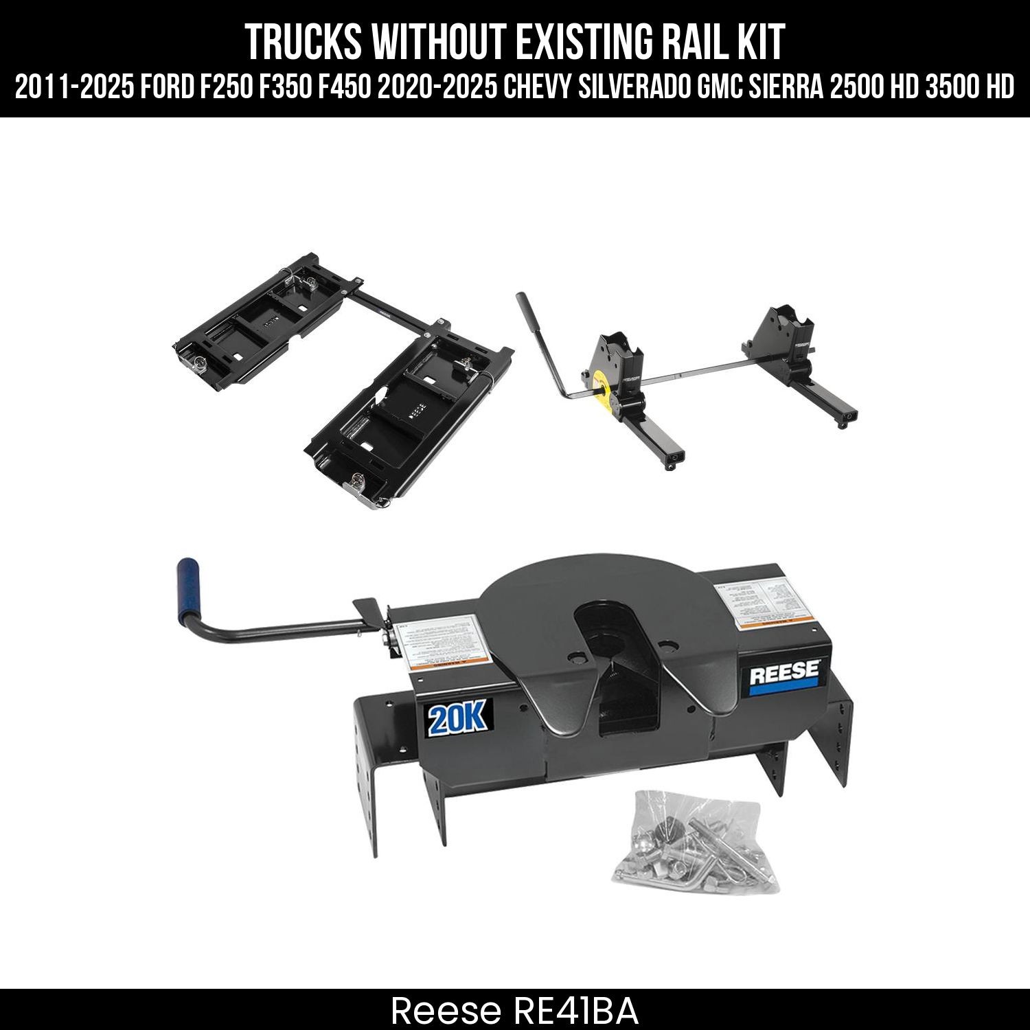 Rail Kit Adapter,Kwik-Slide 5th Wheel Slider,5th Wheel Hitch