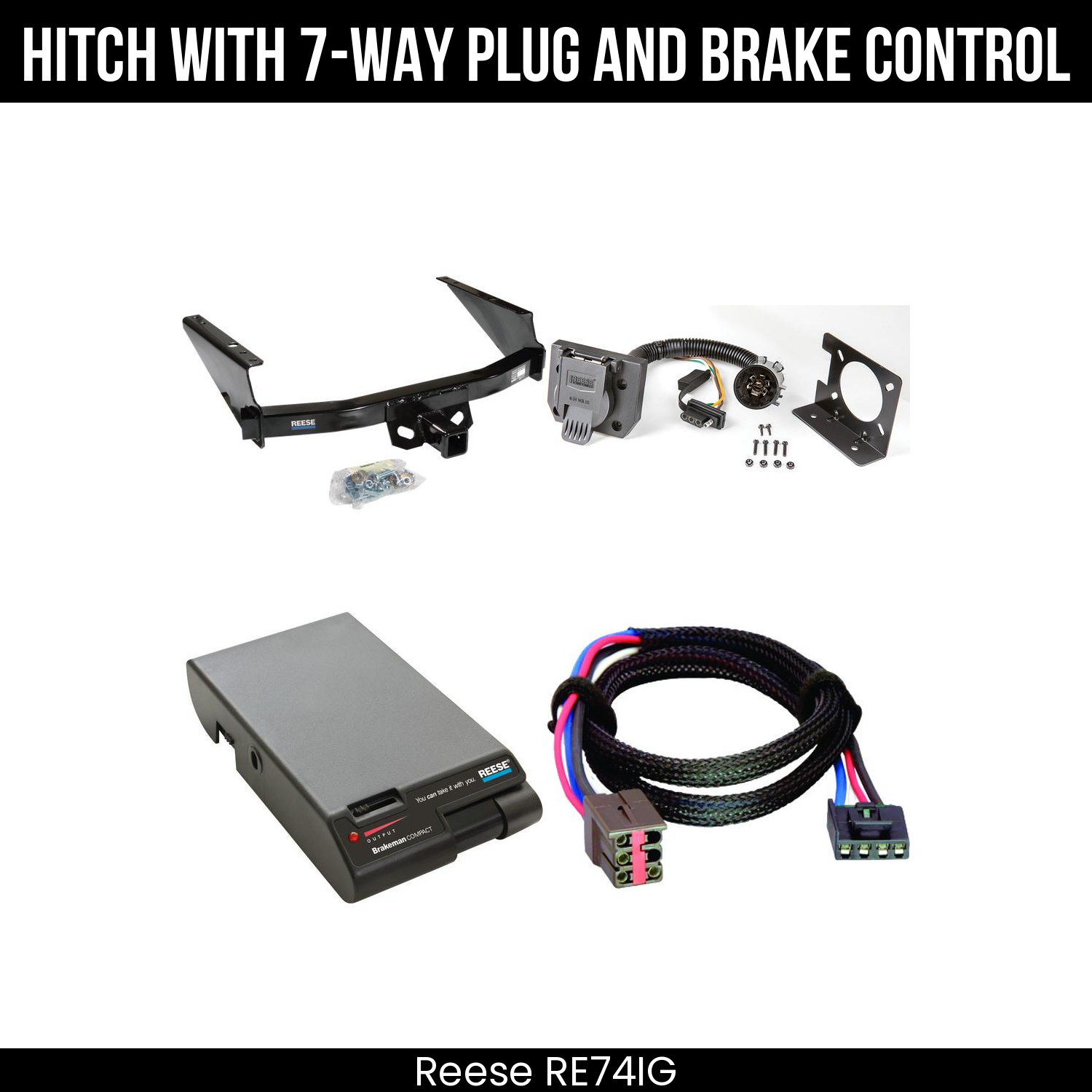 Trailer Hitch , 7-Way , Reese Brakeman Brake Control