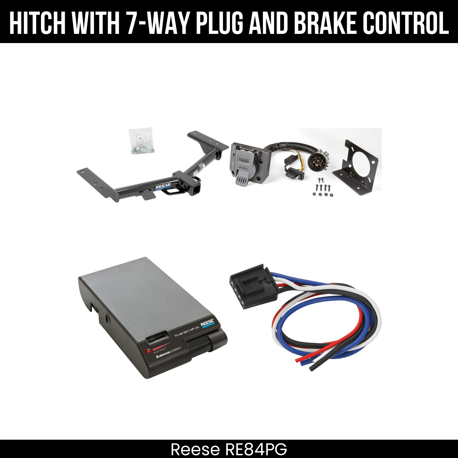 Trailer Hitch , 7-Way , Reese Brakeman Brake Control