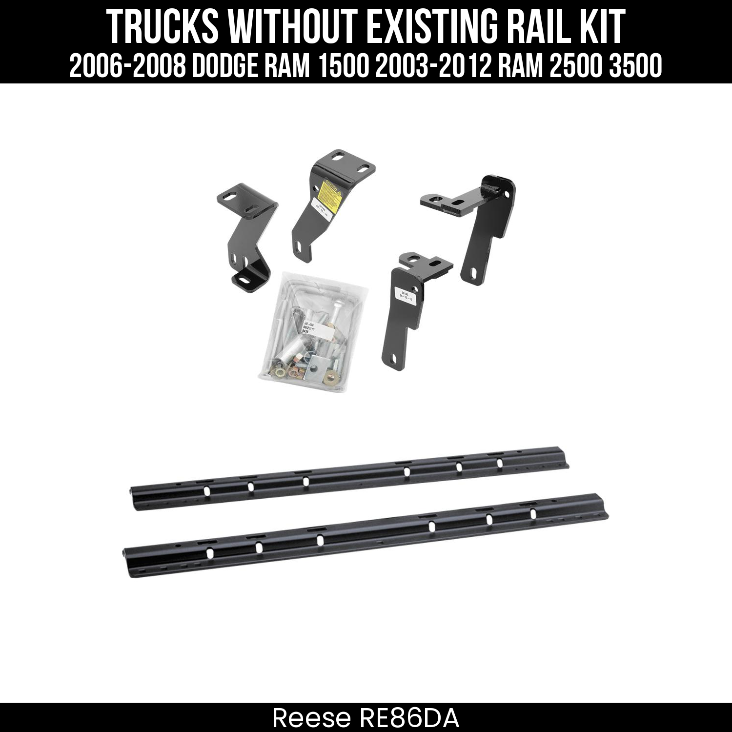 5th Wheel Hitch Custom Bracket,5th Wheel Rails Only