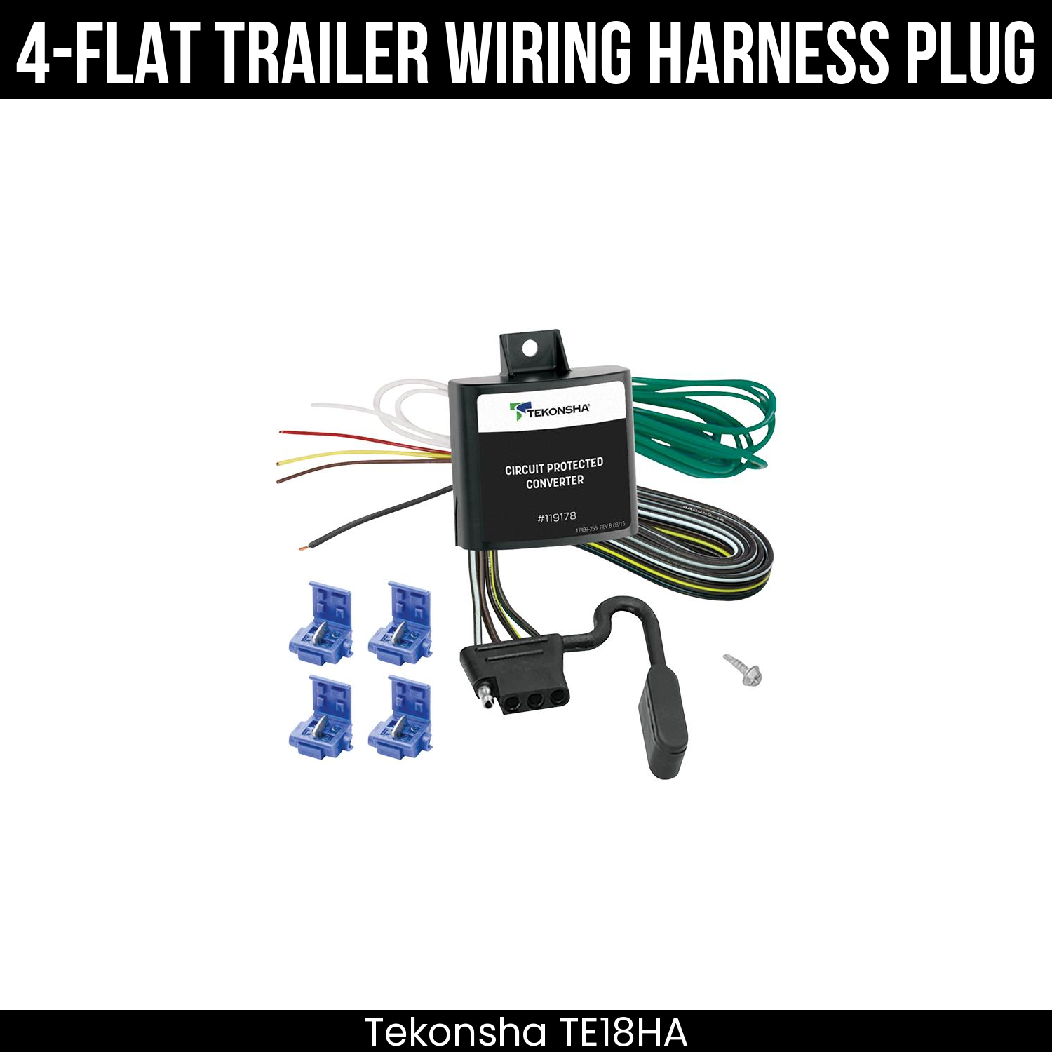 Trailer Wiring 4-Flat Plug Only