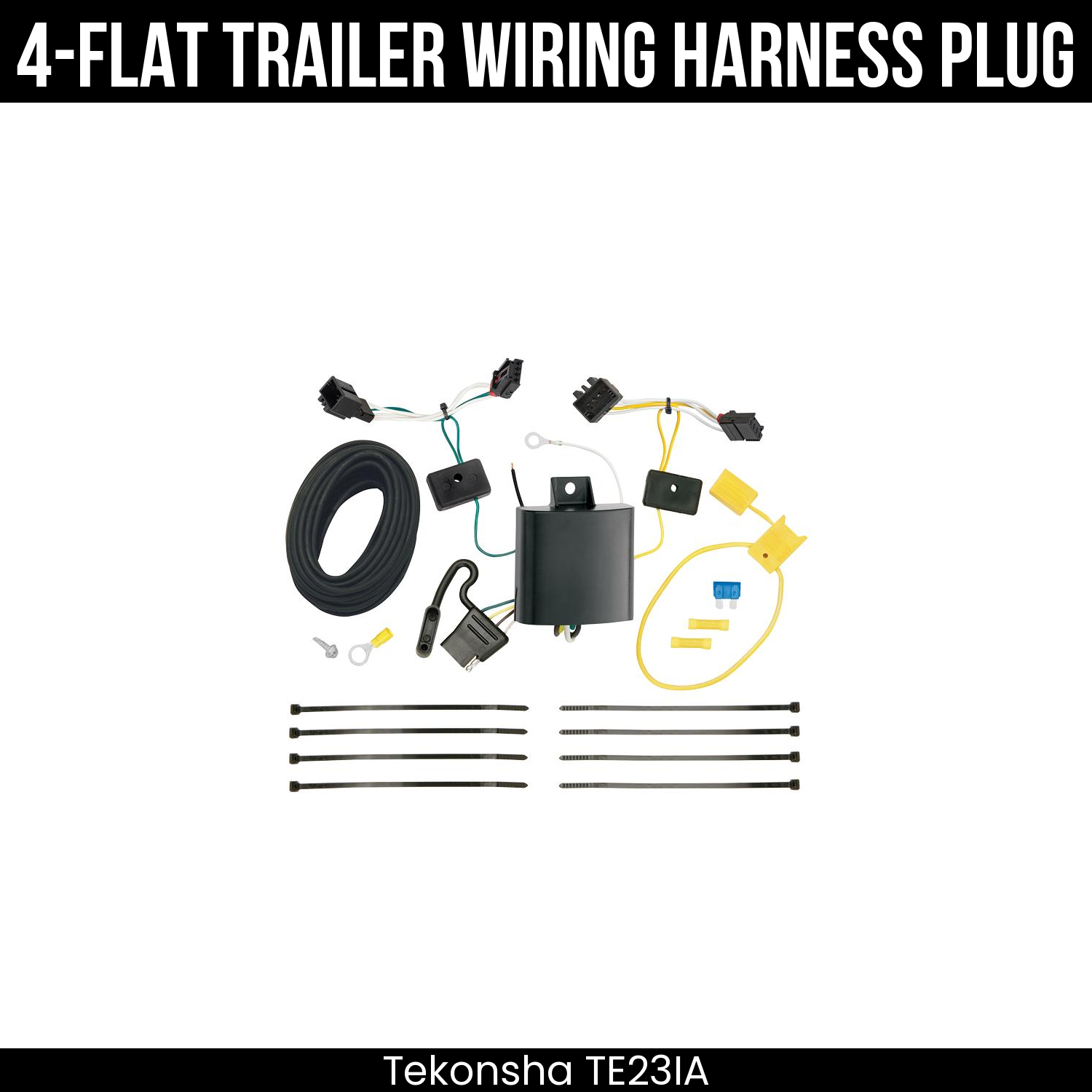 Trailer Wiring 4-Flat Plug Only