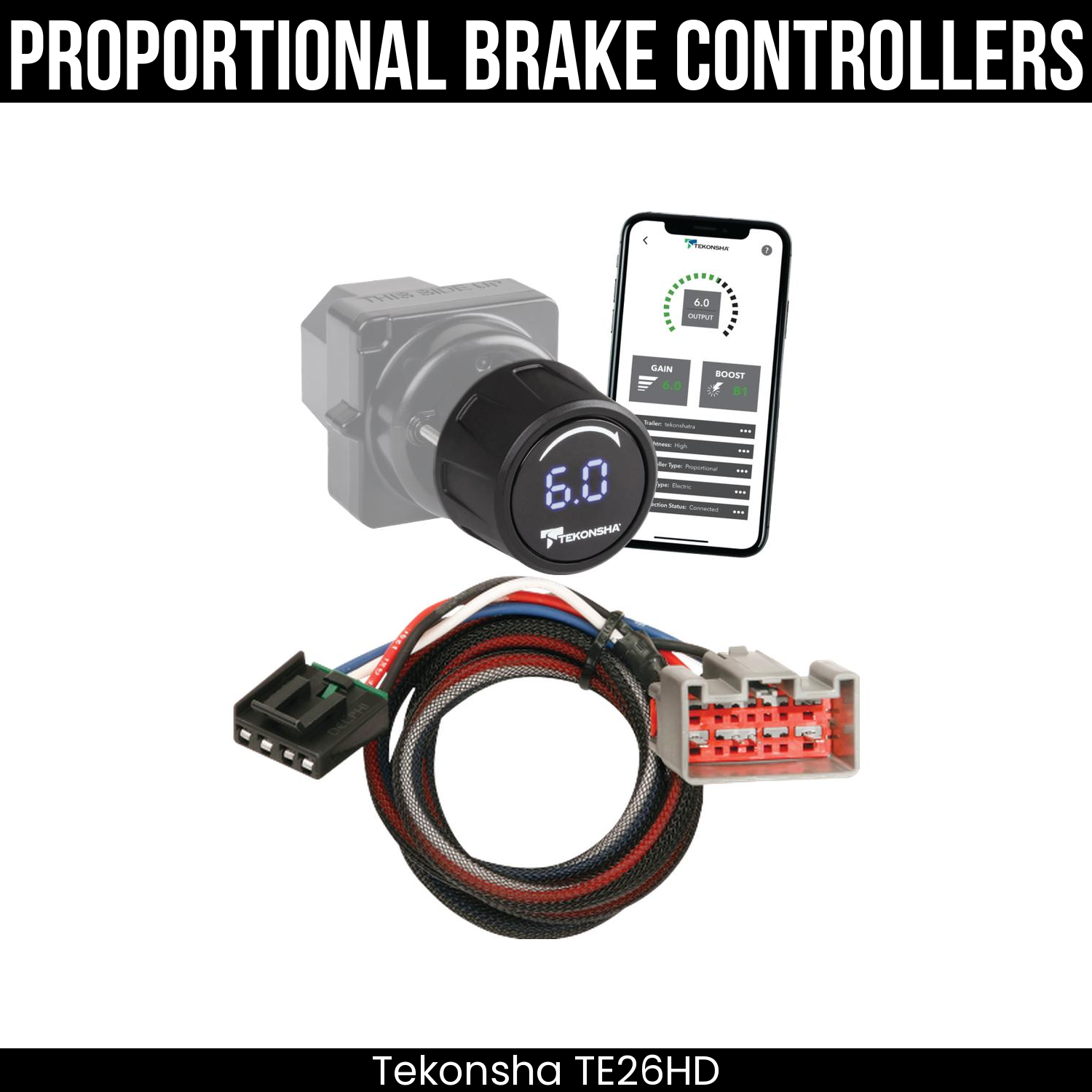 Tekonsha Prodigy iD Smart Brake Control , Plug Adapter