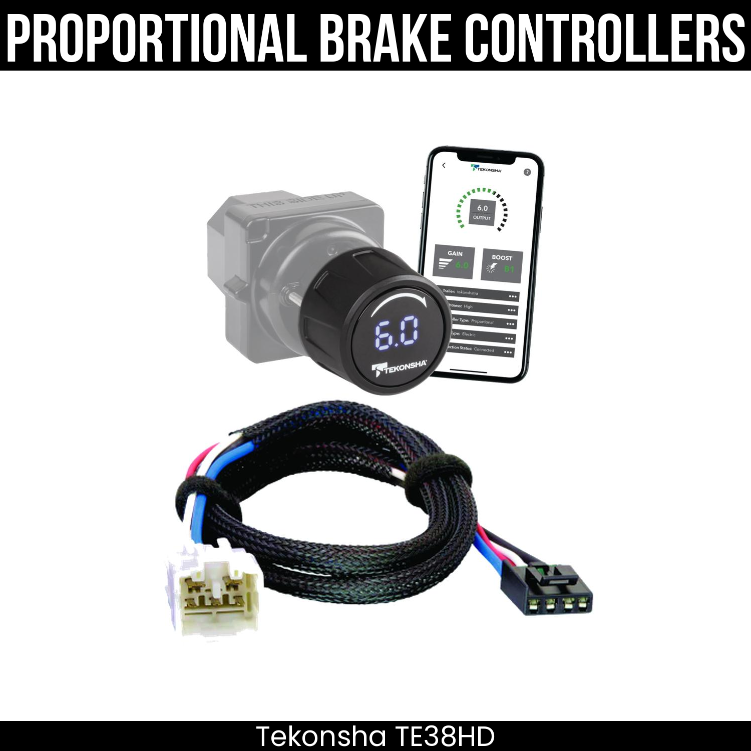 Tekonsha Prodigy iD Smart Brake Control , Plug Adapter