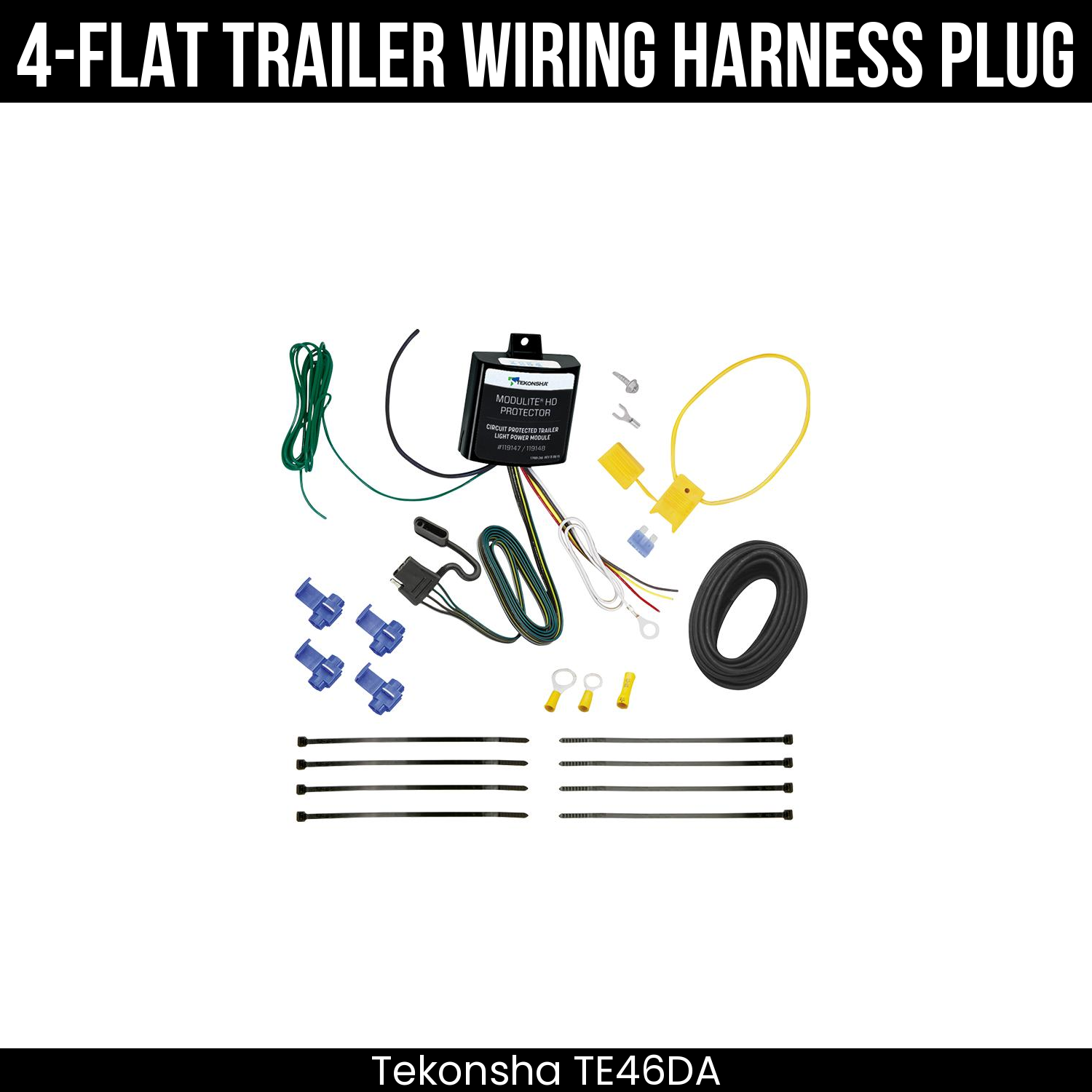 Trailer Wiring 4-Flat Plug Only